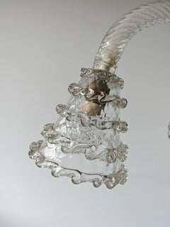 Art Deco Chandelier in Murano glass by Barovier and Toso, Italy 1940s