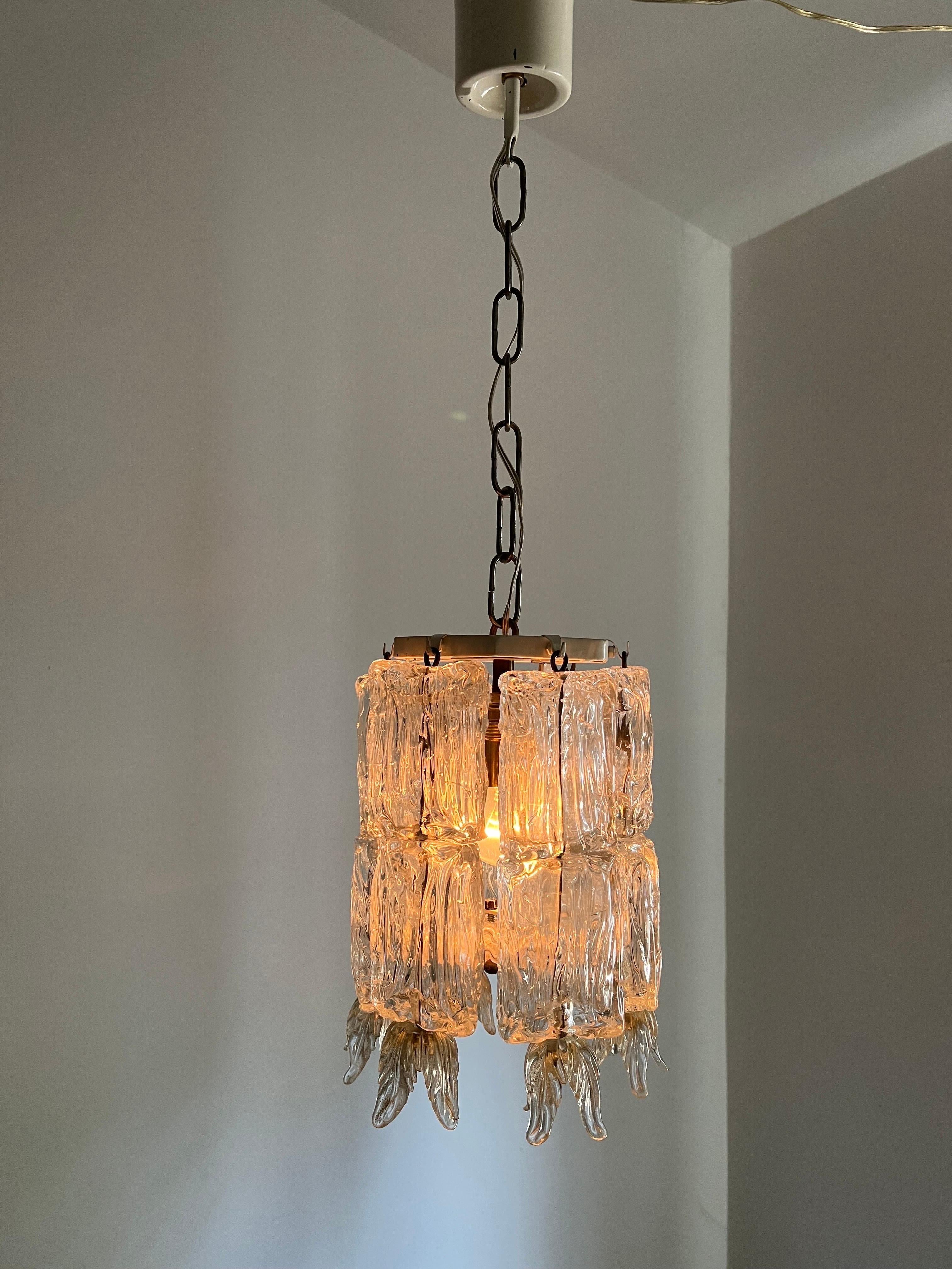 Art Deco Chandelier in Murano Glass by Barovier Toso, Italy, circa 1940 For Sale 9