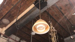 Art Deco Chandelier in Opaline and Chrome, German Attributed to Peter Behrens