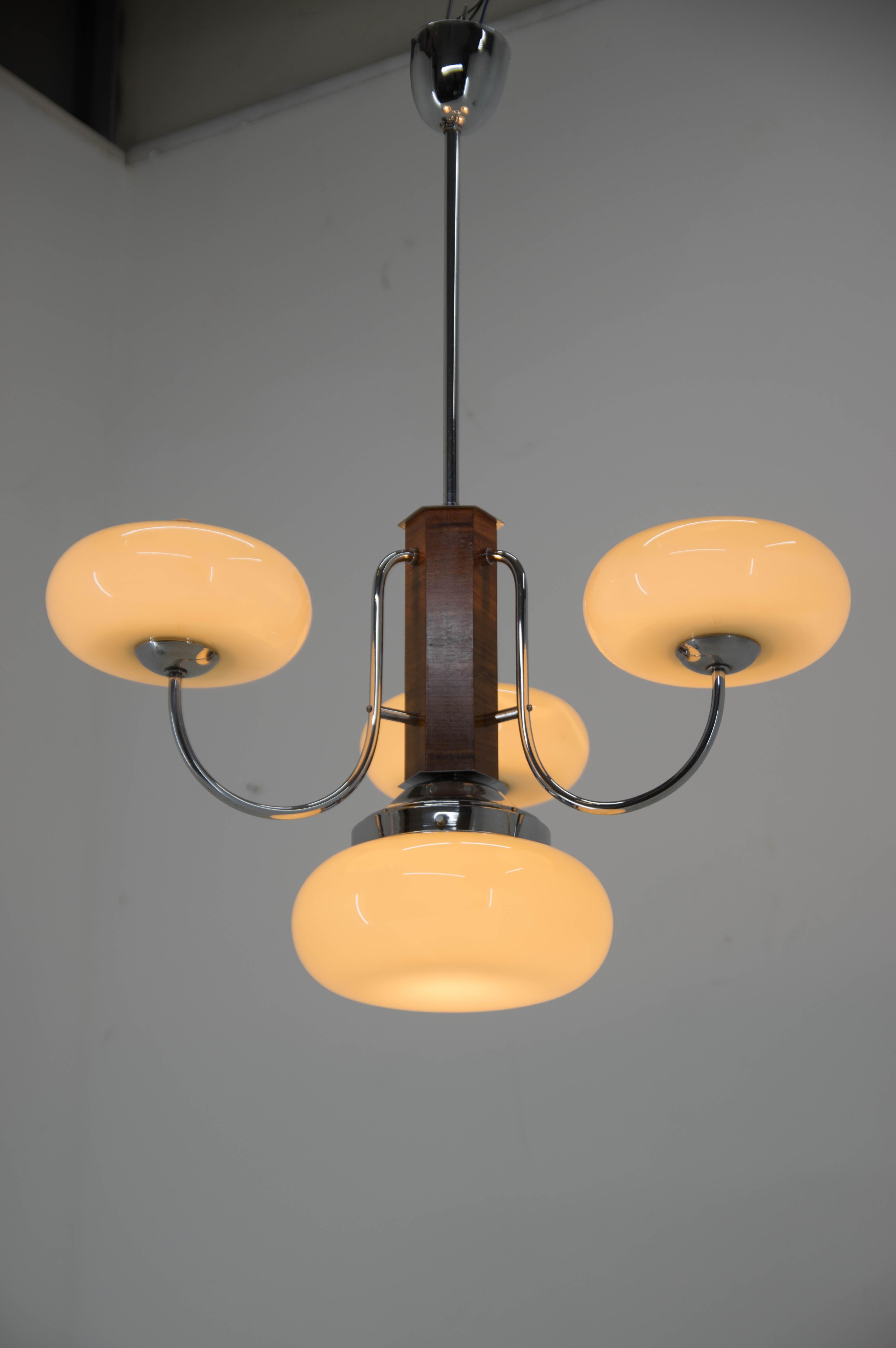 Czech Art Deco Chandelier in Perfect Condition, 1930s