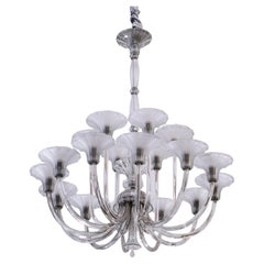 Art Deco chandelier made of Czechoslovakian glass
