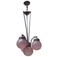 Art Deco Chandelier, Muller Freres Lunville, France, 1930s