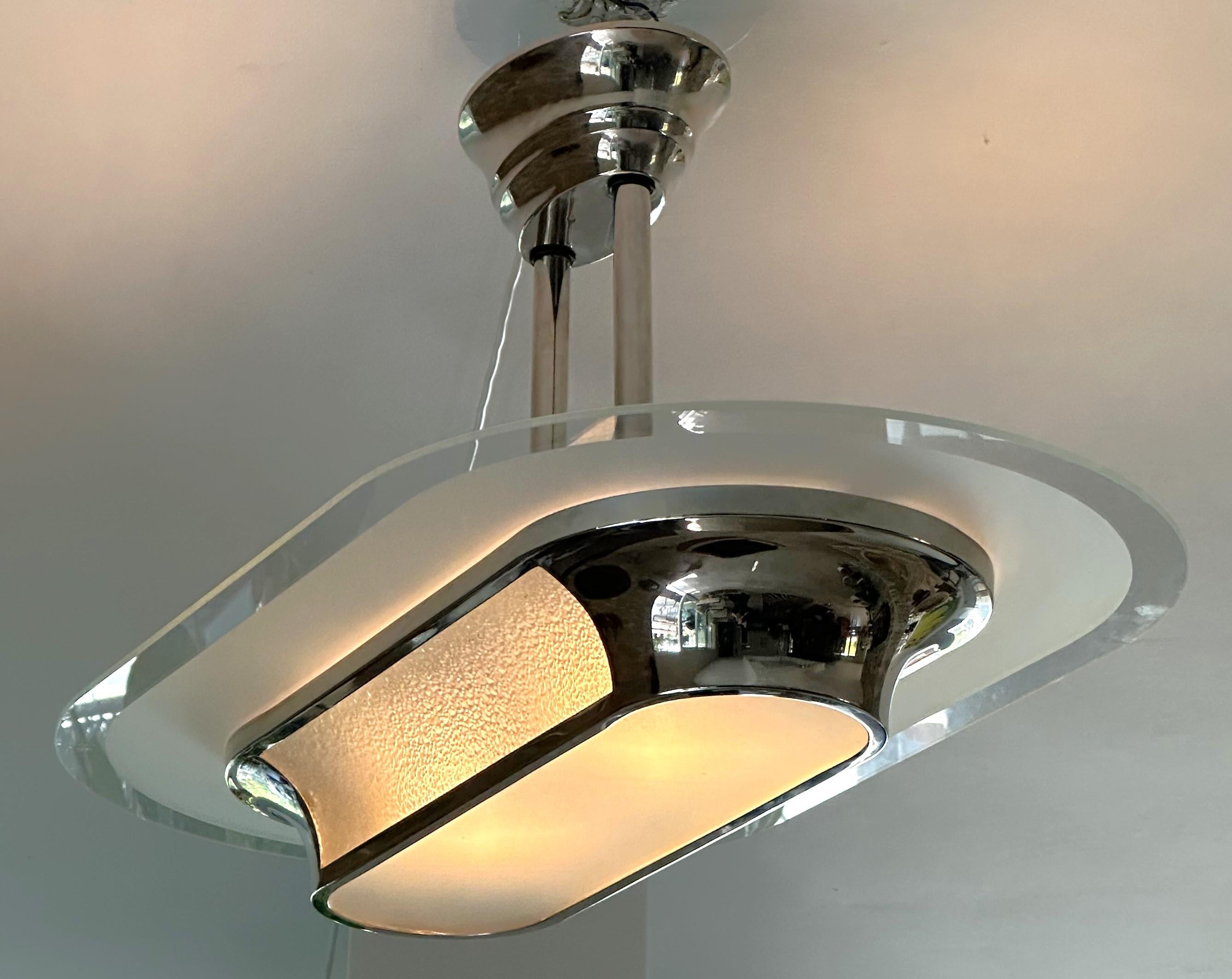 Art Deco Chandelier Petitot, France 1935 For Sale 8