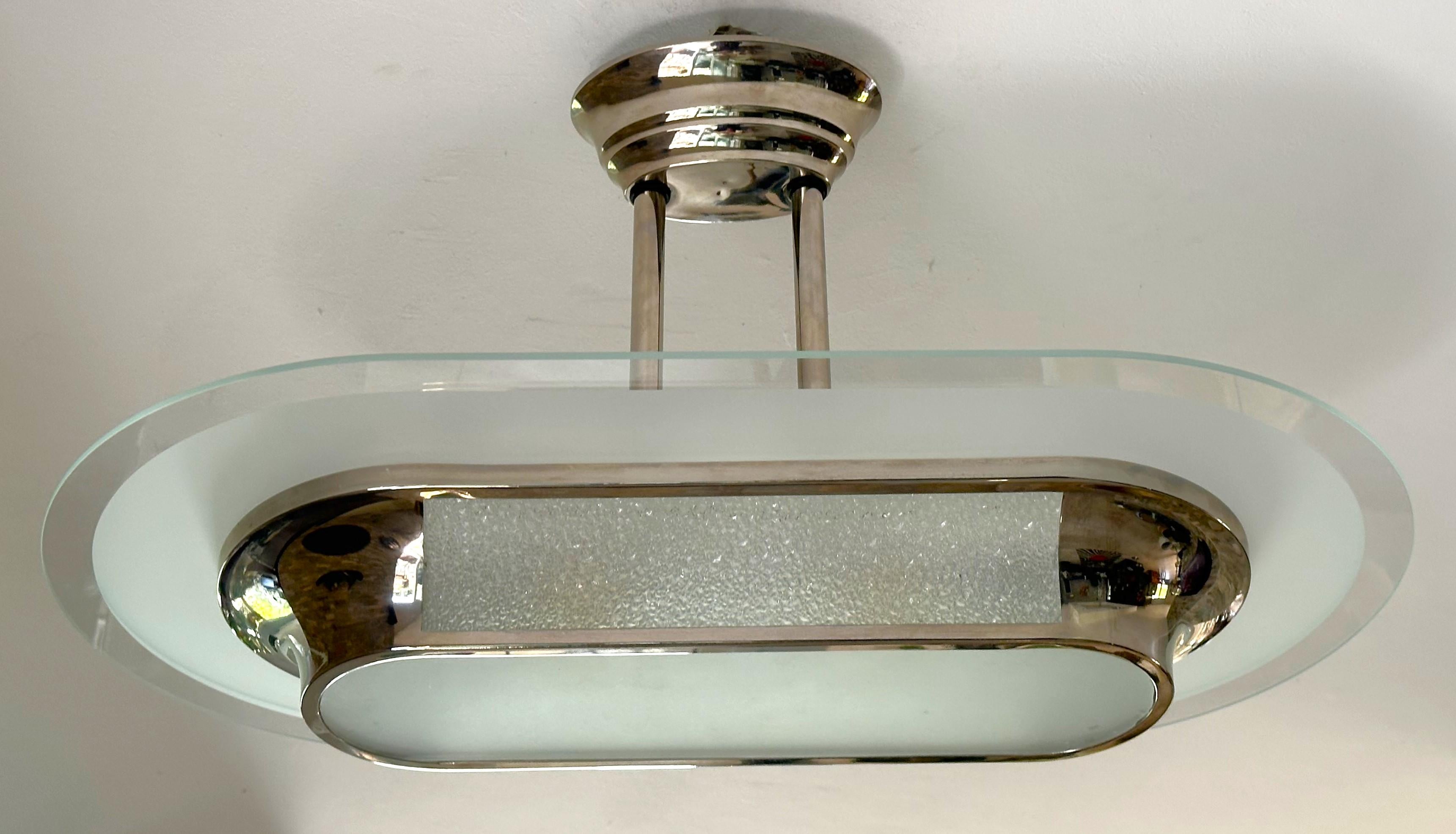 Art Deco Chandelier Petitot, France 1935 For Sale 11