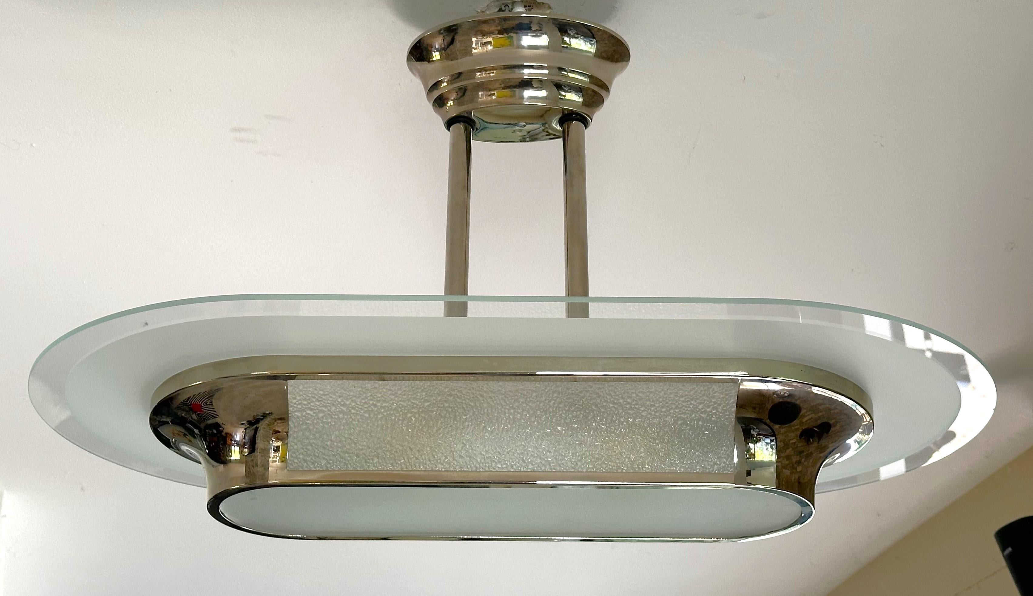 Art Deco Chandelier Petitot, France 1935 In Good Condition For Sale In Saarbruecken, DE