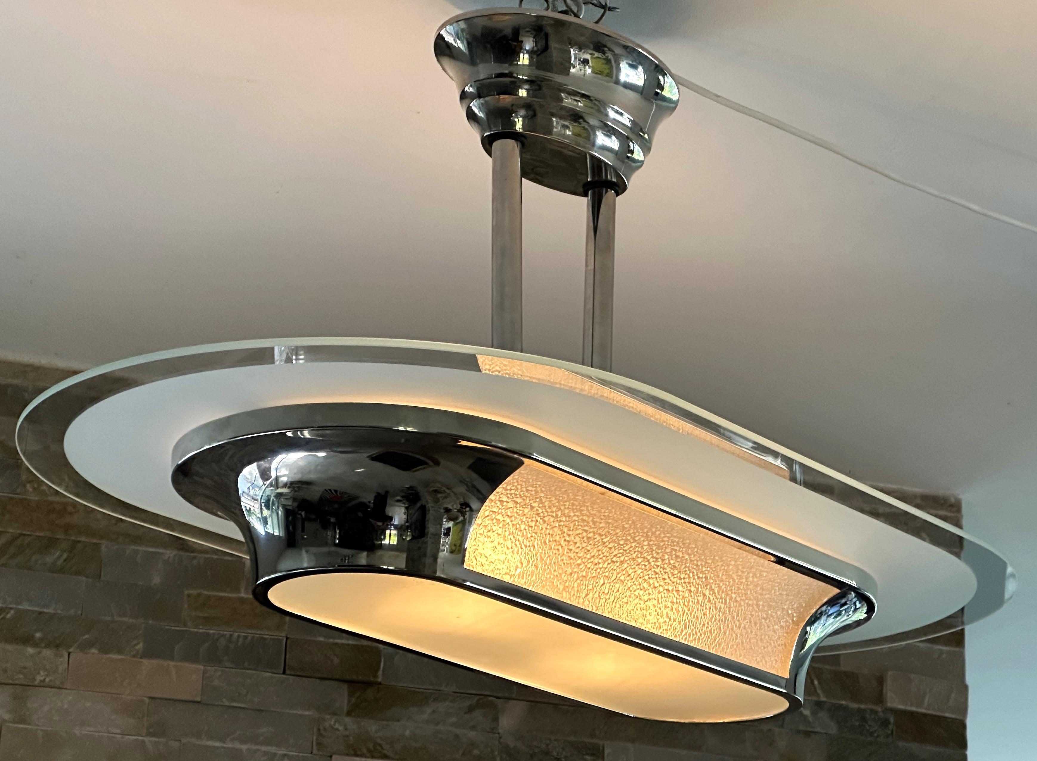 Art Deco Chandelier Petitot, France 1935 For Sale 2