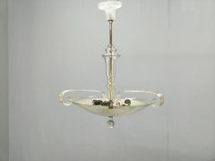 Art Deco chandelier produced in Czechoslovakia during the 1940s.