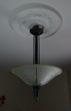 Lustre Art Déco signé Muller Frres