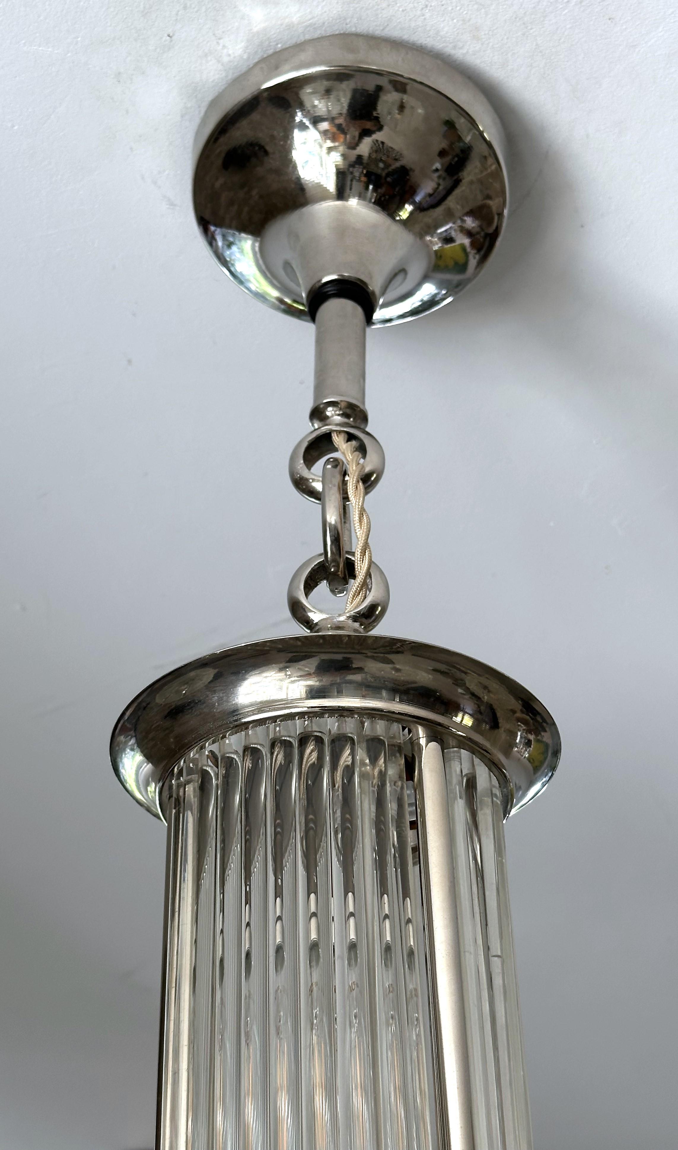 Art Deco Chandelier signed Petitot, France 1935 For Sale 10