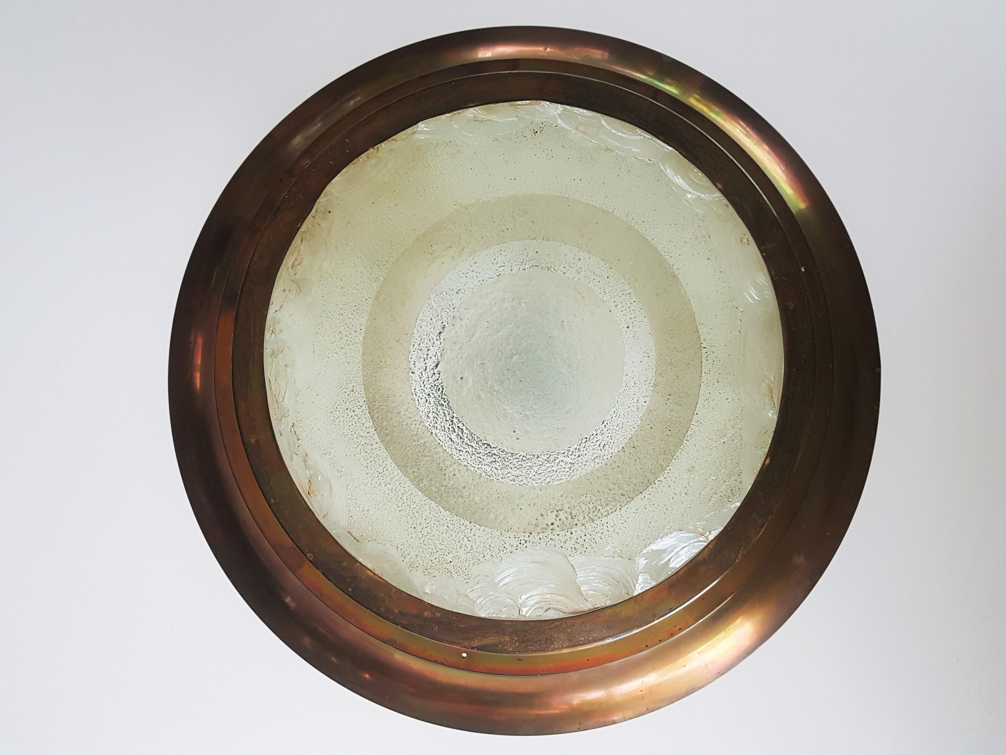 Art Deco Chandelier Style Perzel with Saint Gobain Glass, France, 1940 12