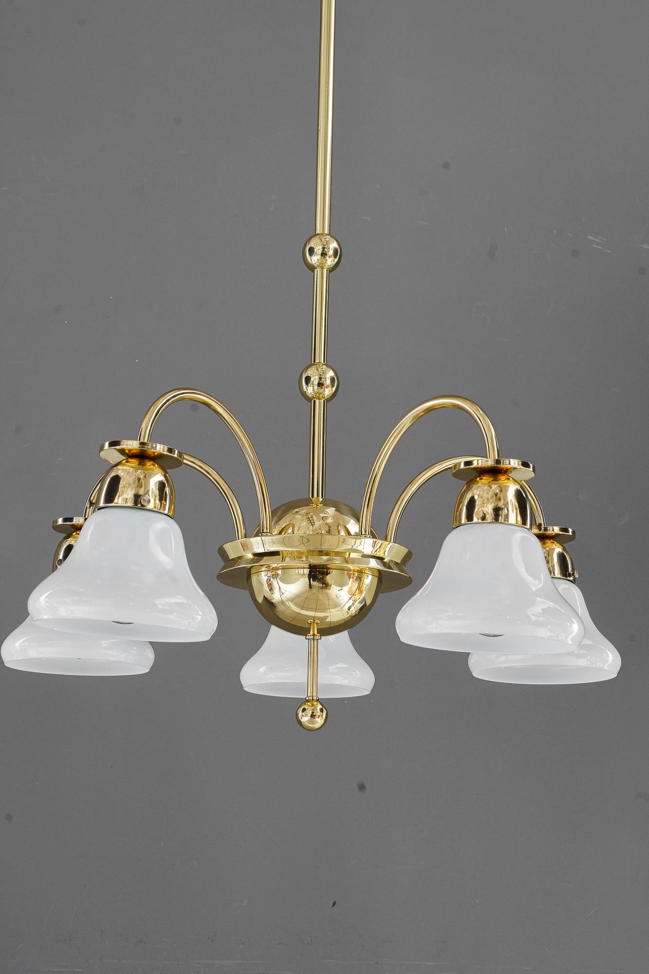 Austrian Art Deco chandelier vienna aroumd 1920s For Sale