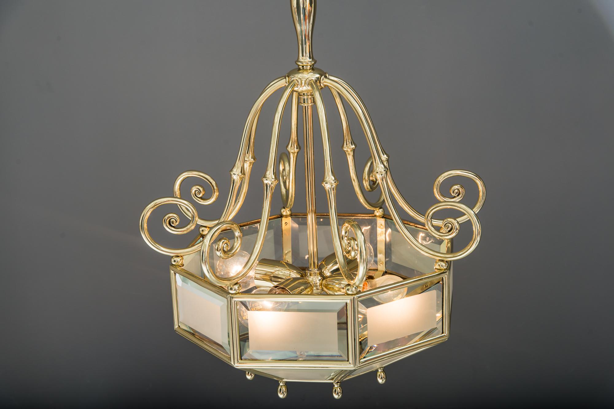 Art Deco chandelier, Vienna, circa 1920s For Sale 3