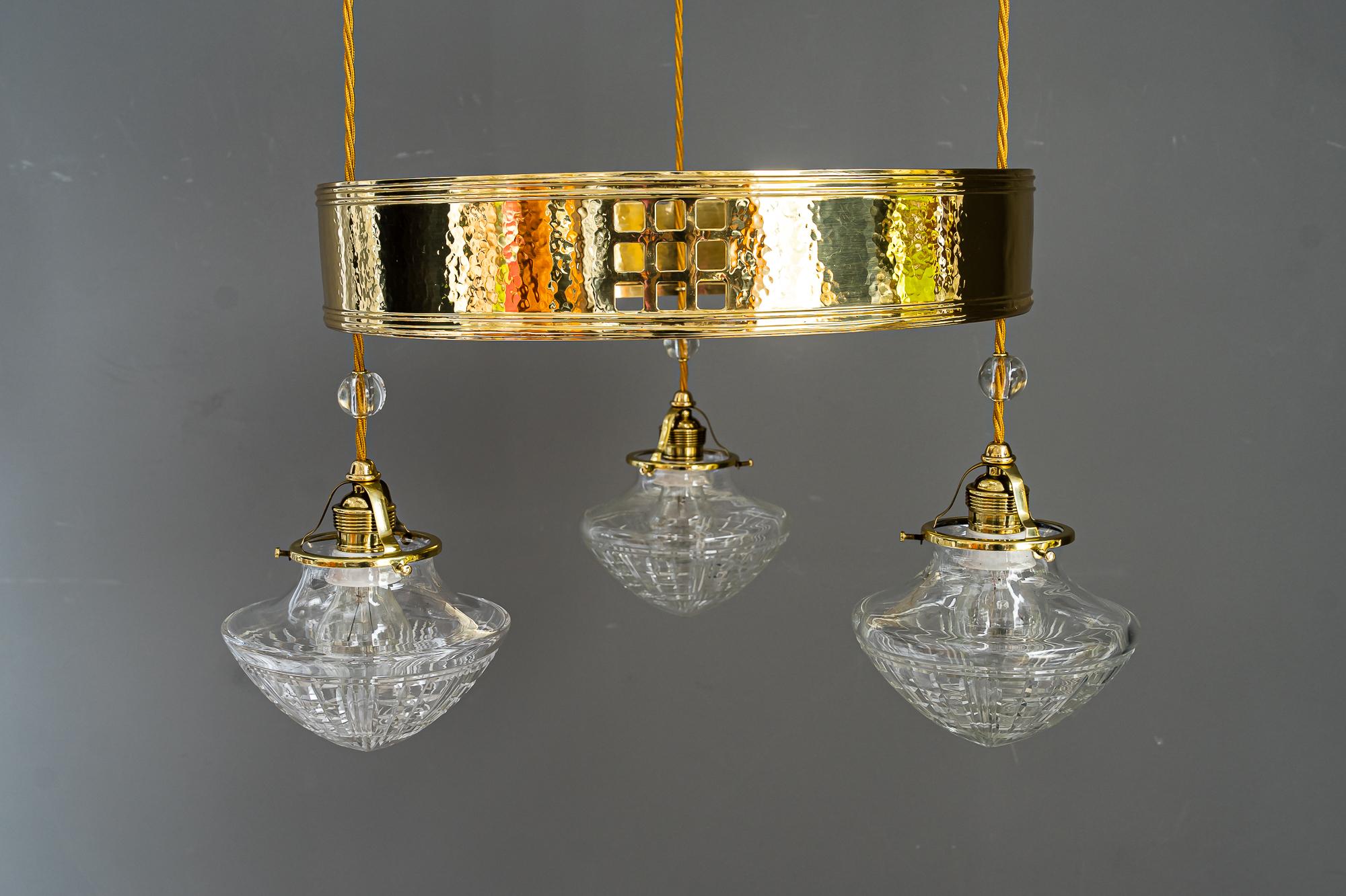 Art Deco Chandelier Vienna Around 1920s For Sale 7