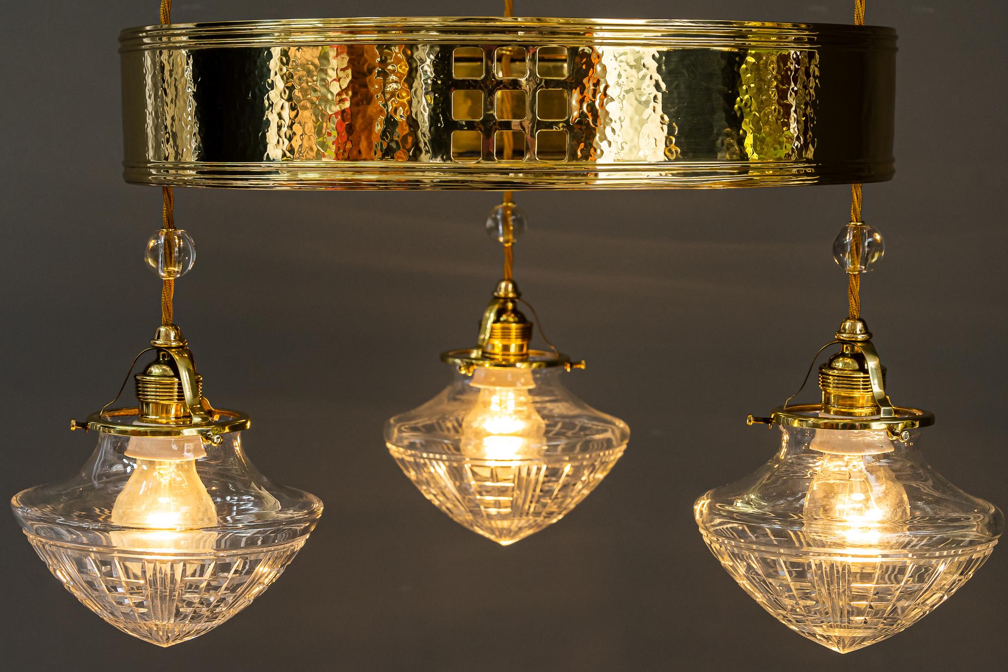 Early 20th Century Art Deco Chandelier Vienna Around 1920s For Sale