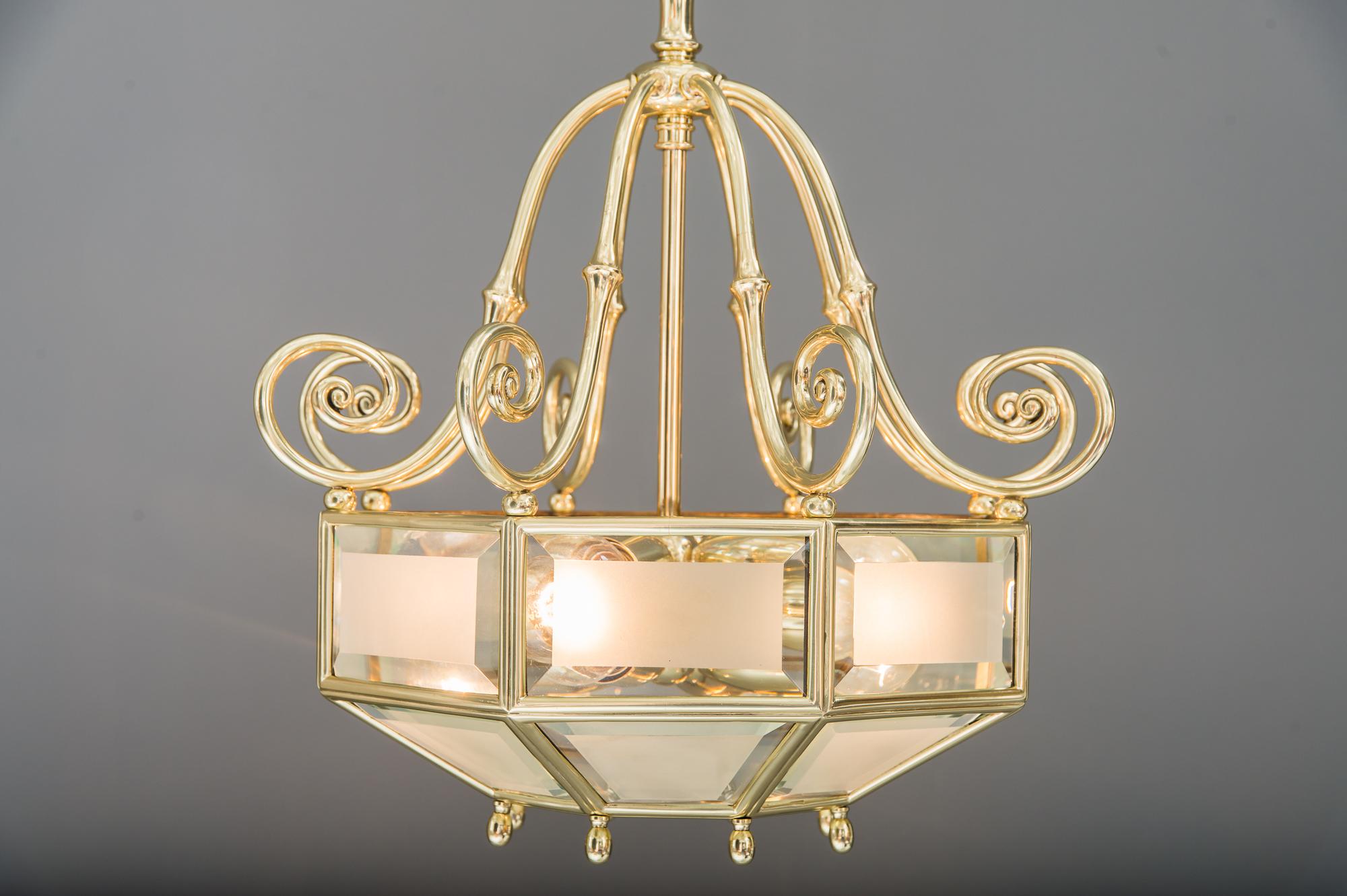 Art Deco chandelier, Vienna, circa 1920s For Sale 2