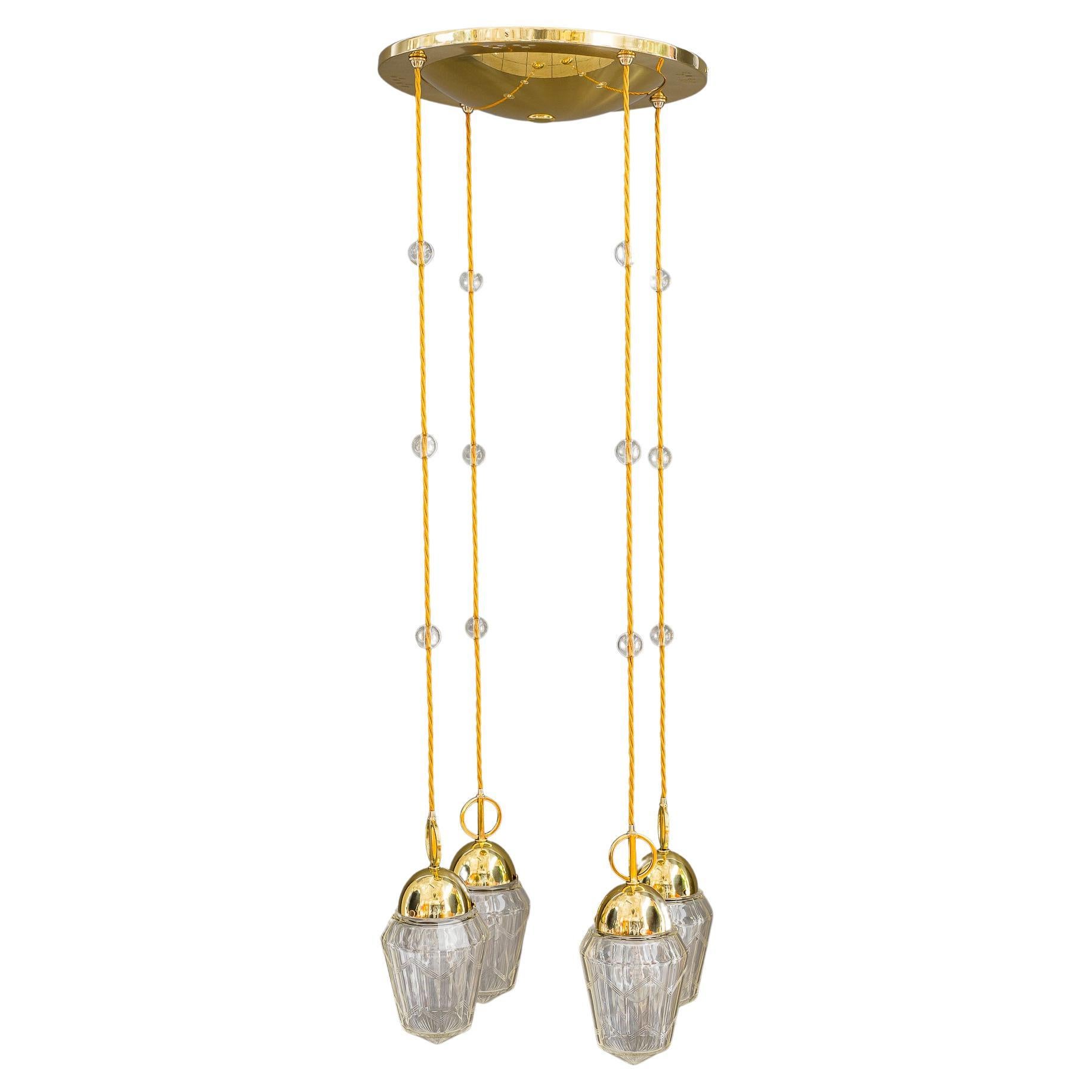 Art Deco Chandelier Vienna Around 1920s For Sale