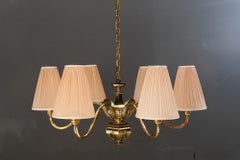 Art Deco chandelier with fabric shades vienna around 1920s