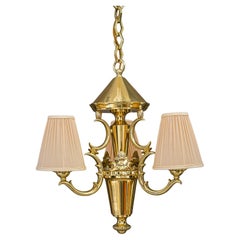 Art Deco chandelier with fabric shades vienna around 1920s