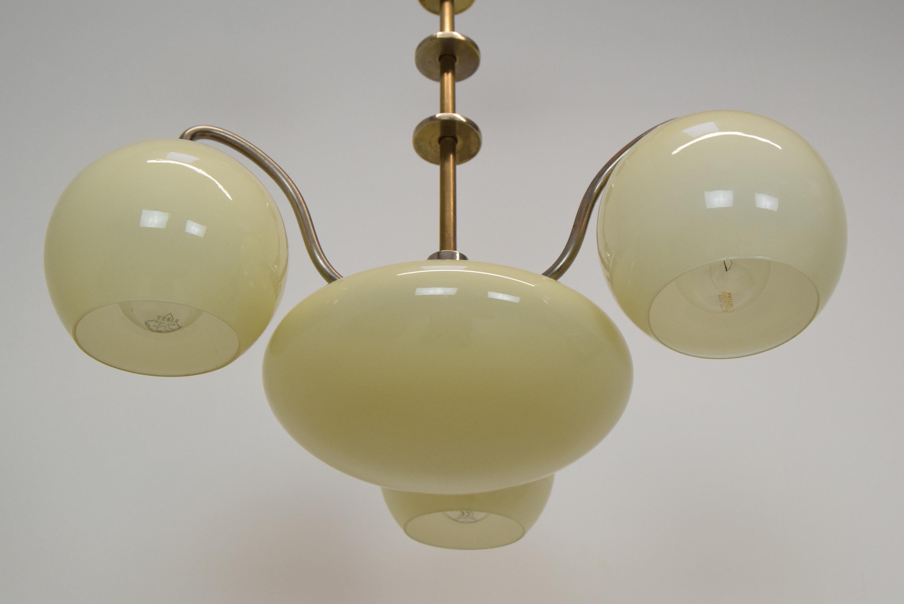 Czech Art Deco Chandelier, 1930's