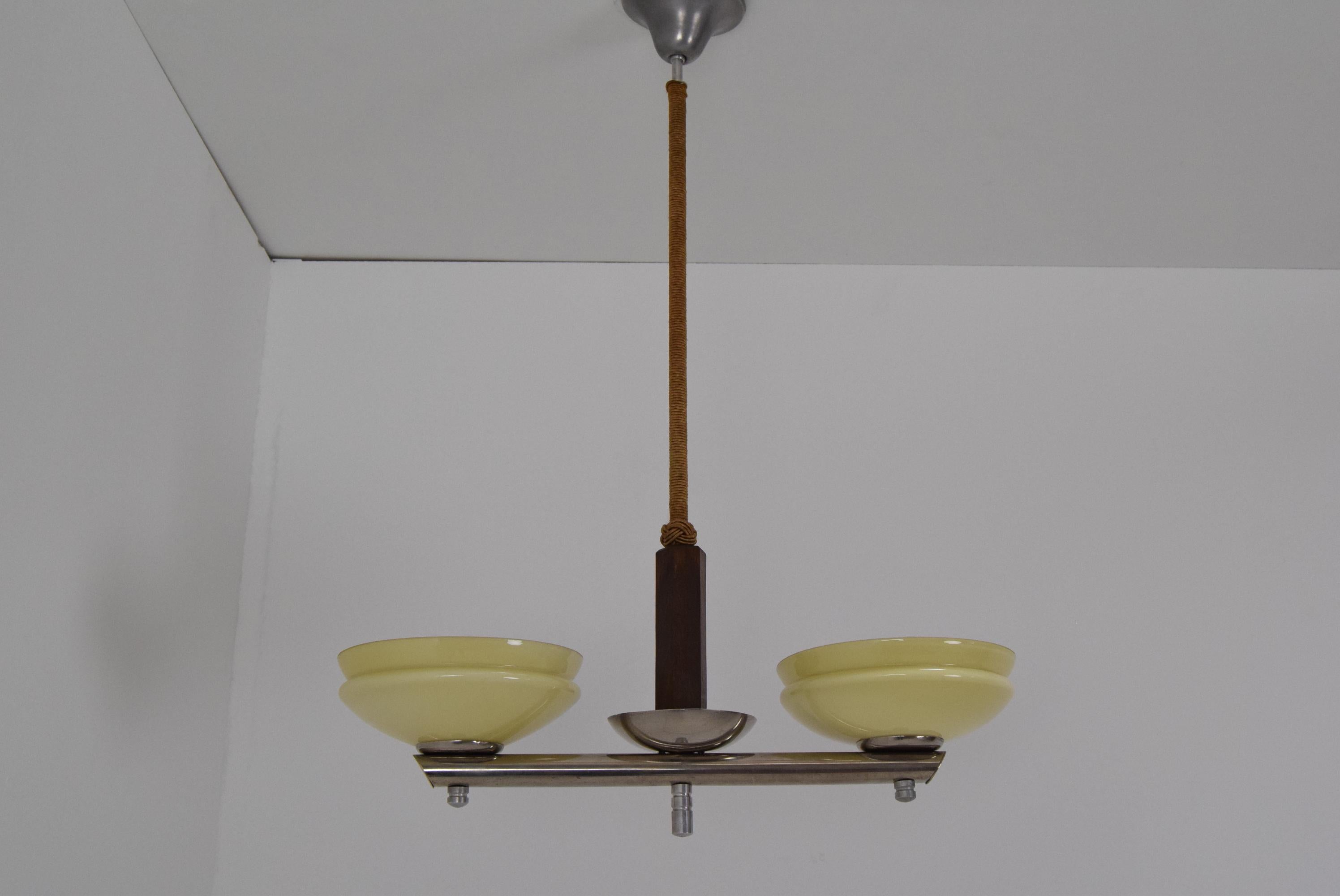 Art Deco Chandelier, Czechoslovakia, 1930's In Good Condition In Praha, CZ