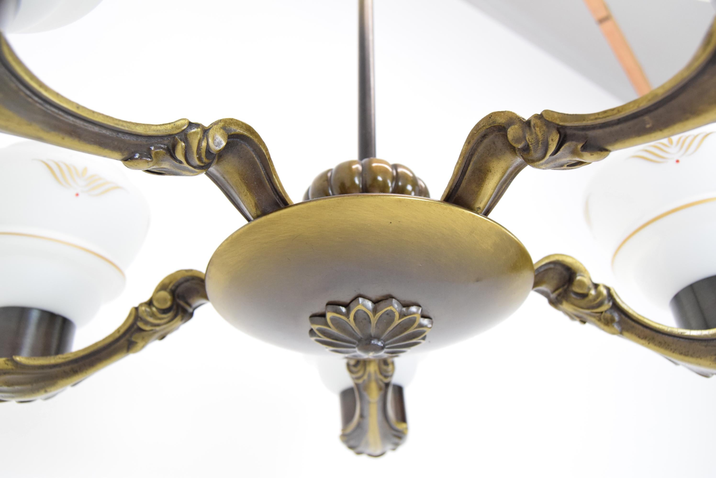 Mid-20th Century Art Deco Chandelier, Germany, 1930's For Sale