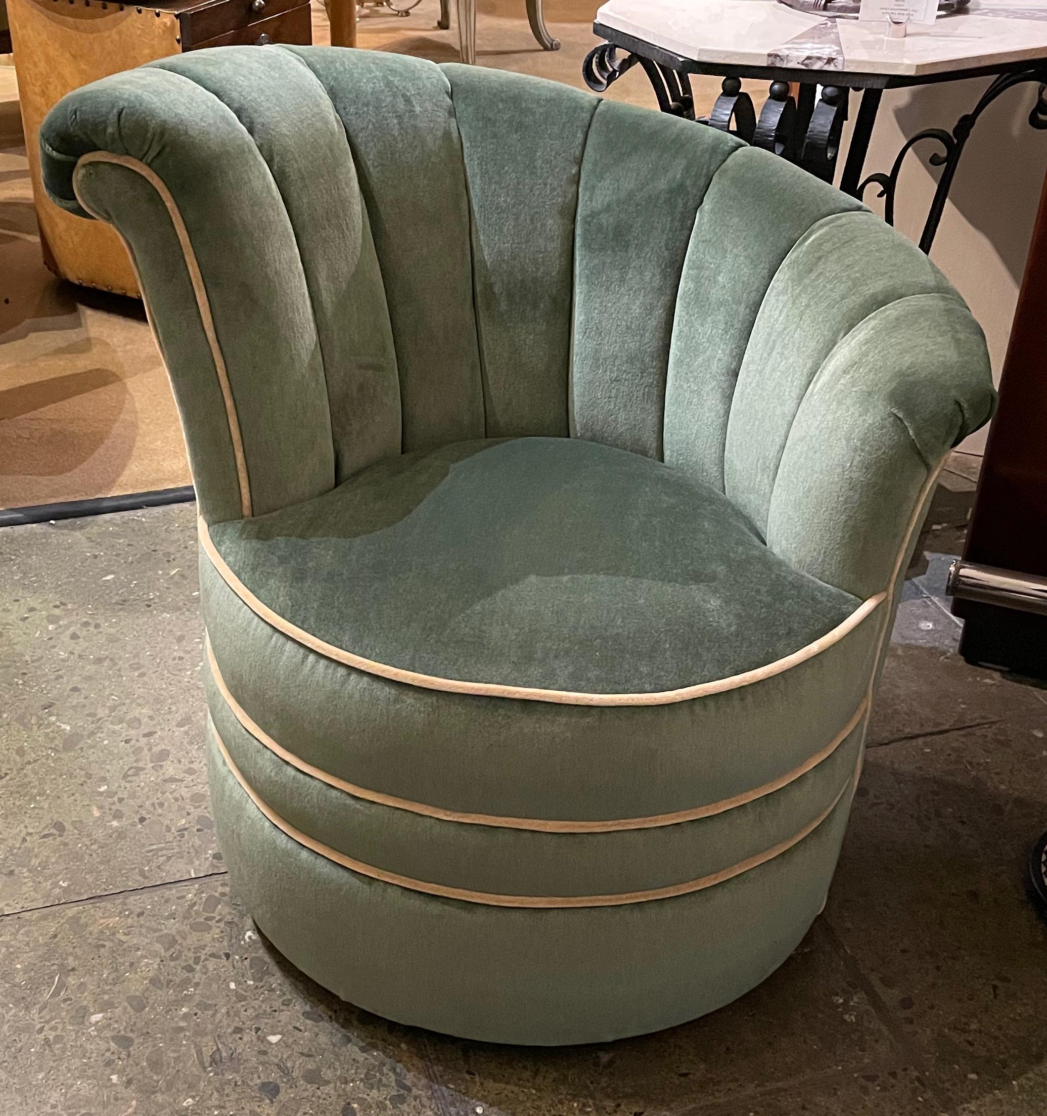 art deco swivel chair