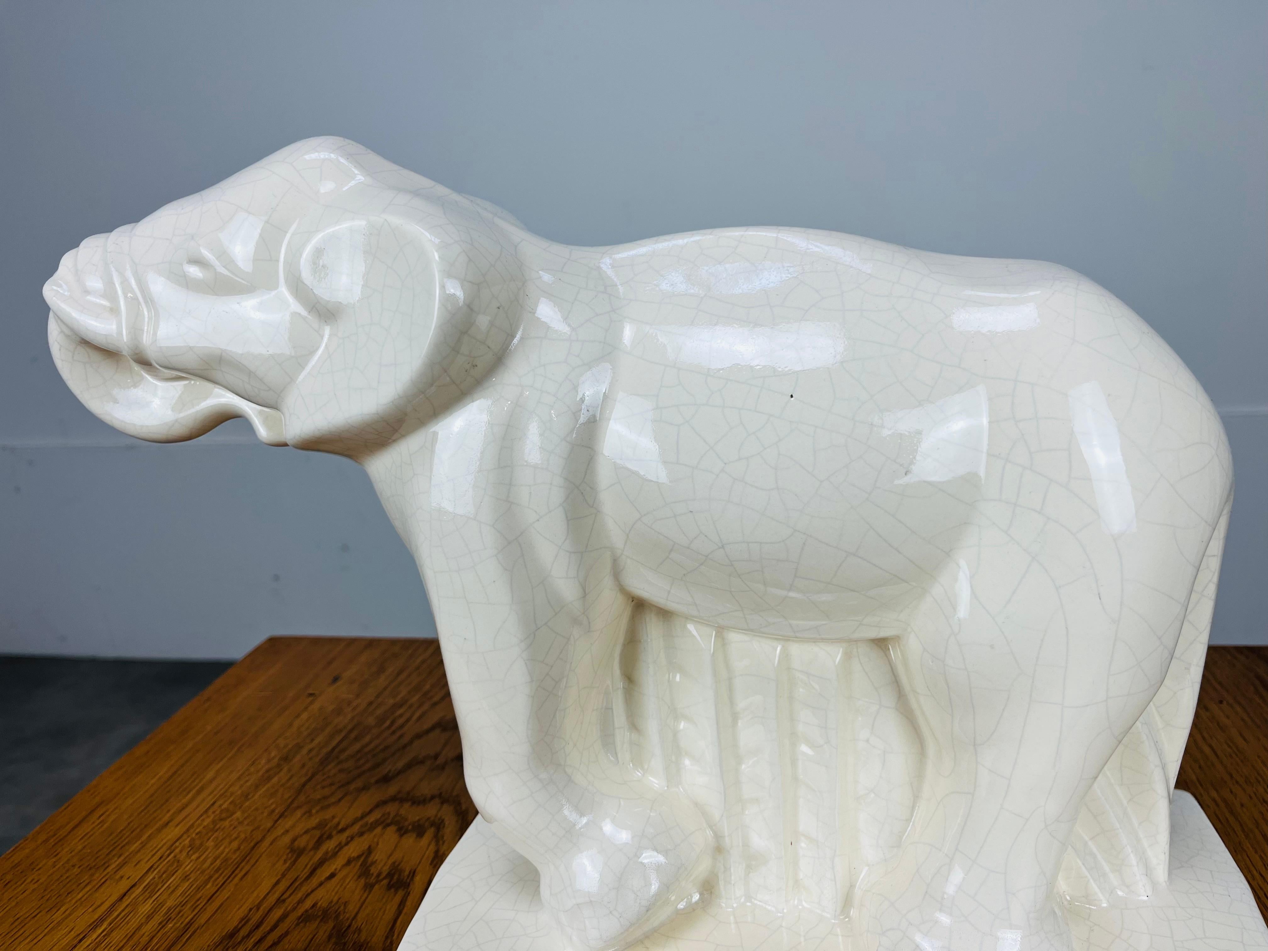 Art Deco Charles Lemanceau for Saint-Clément Elephant sculpture, 1930's For Sale 4
