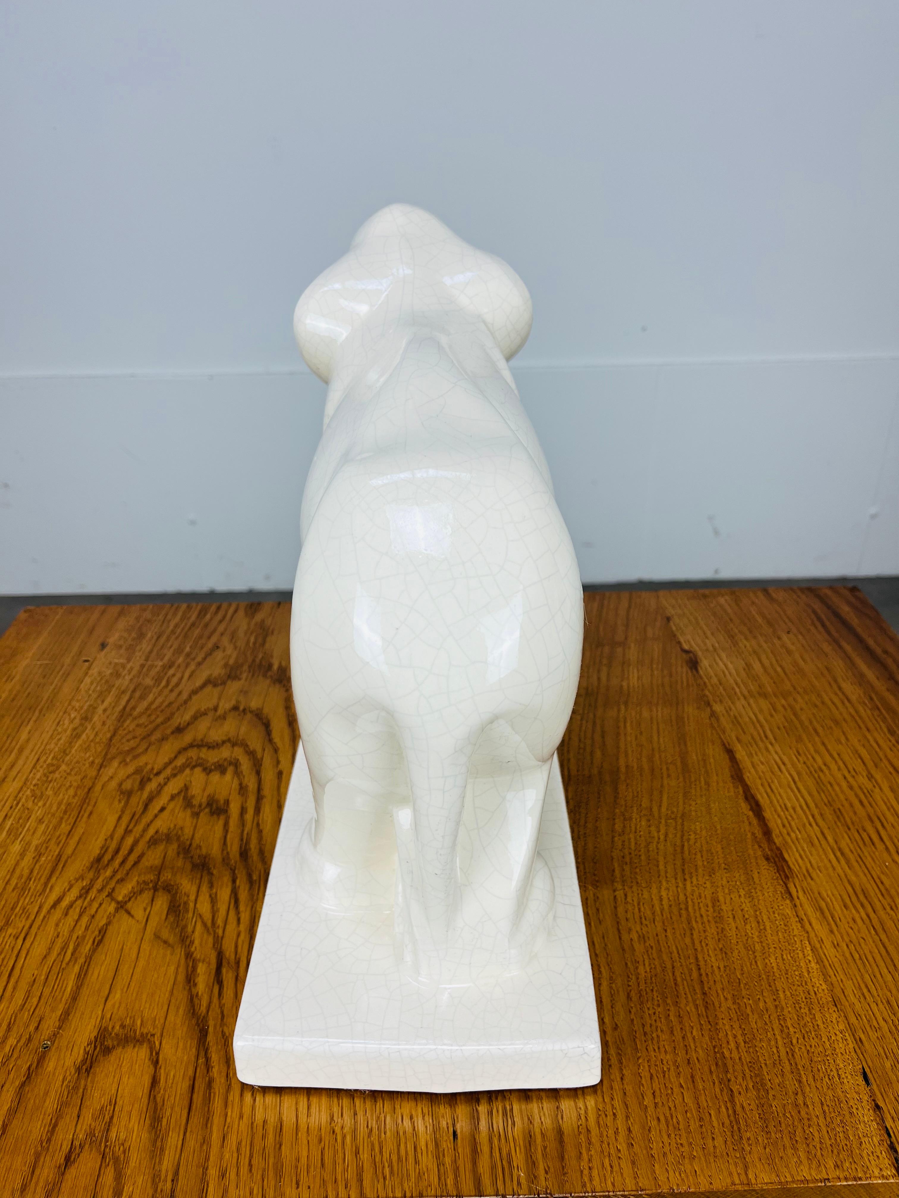 Art Deco Charles Lemanceau for Saint-Clément Elephant sculpture, 1930's For Sale 1