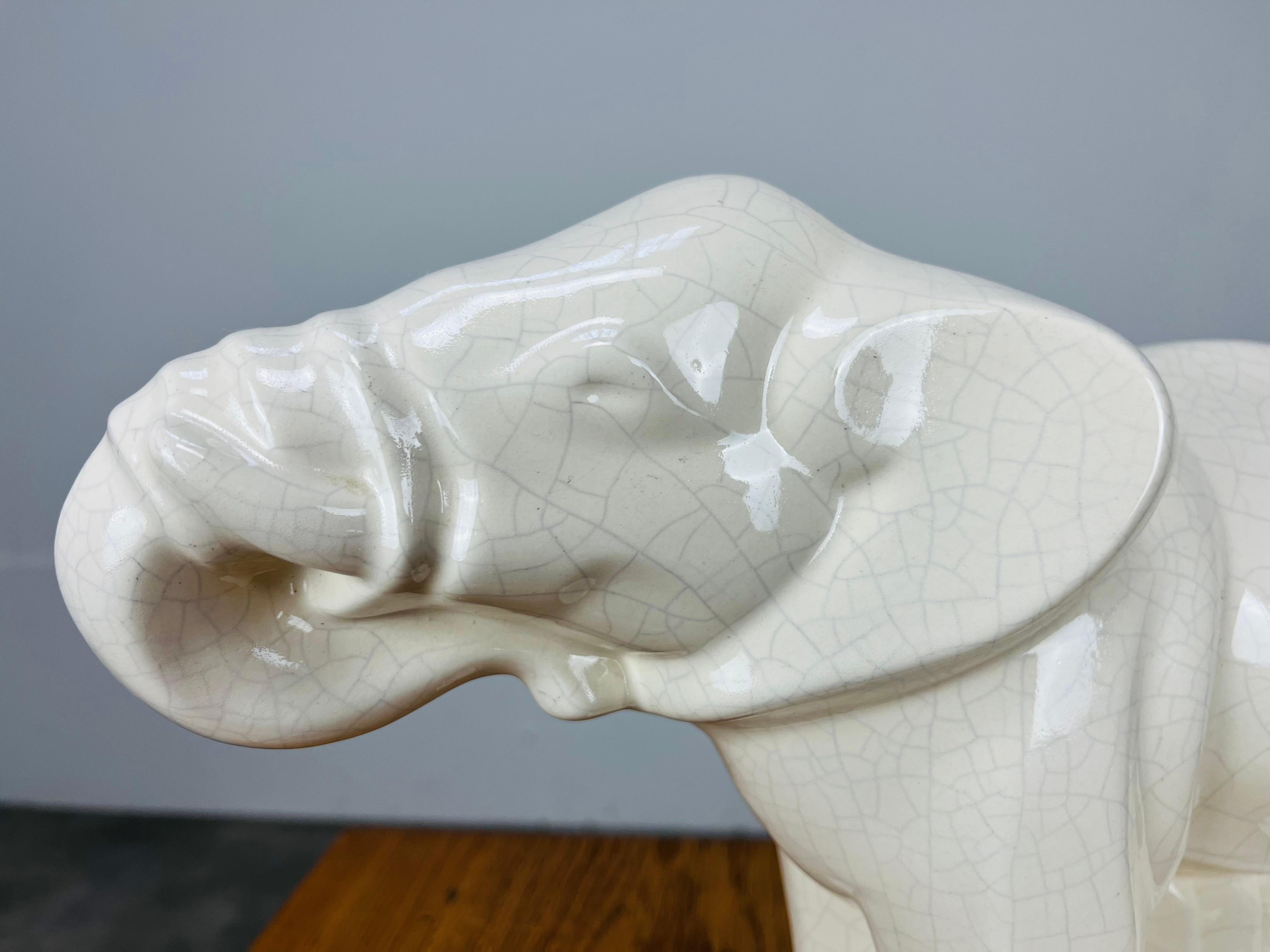 Art Deco Charles Lemanceau for Saint-Clément Elephant sculpture, 1930's For Sale 3