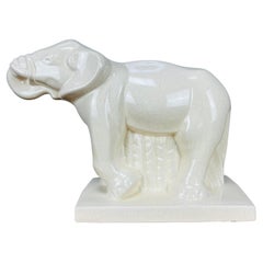 Art Deco Charles Lemanceau for Saint-Clément Elephant sculpture, 1930's