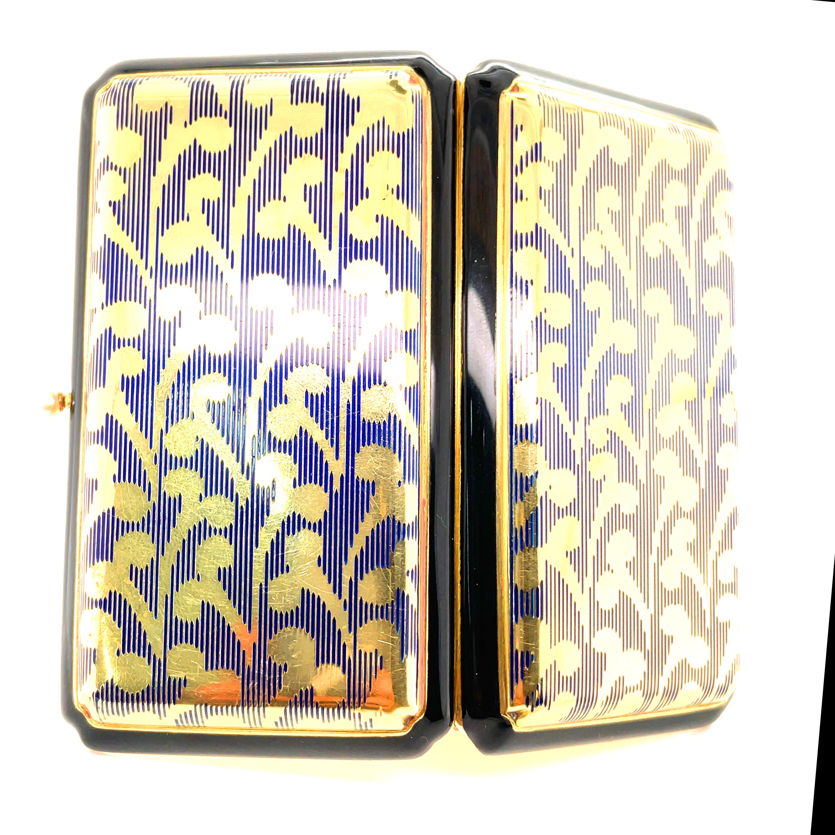 Etui à cigarettes émaillé Art déco Charlton & Co, vers 1920 en vente 1