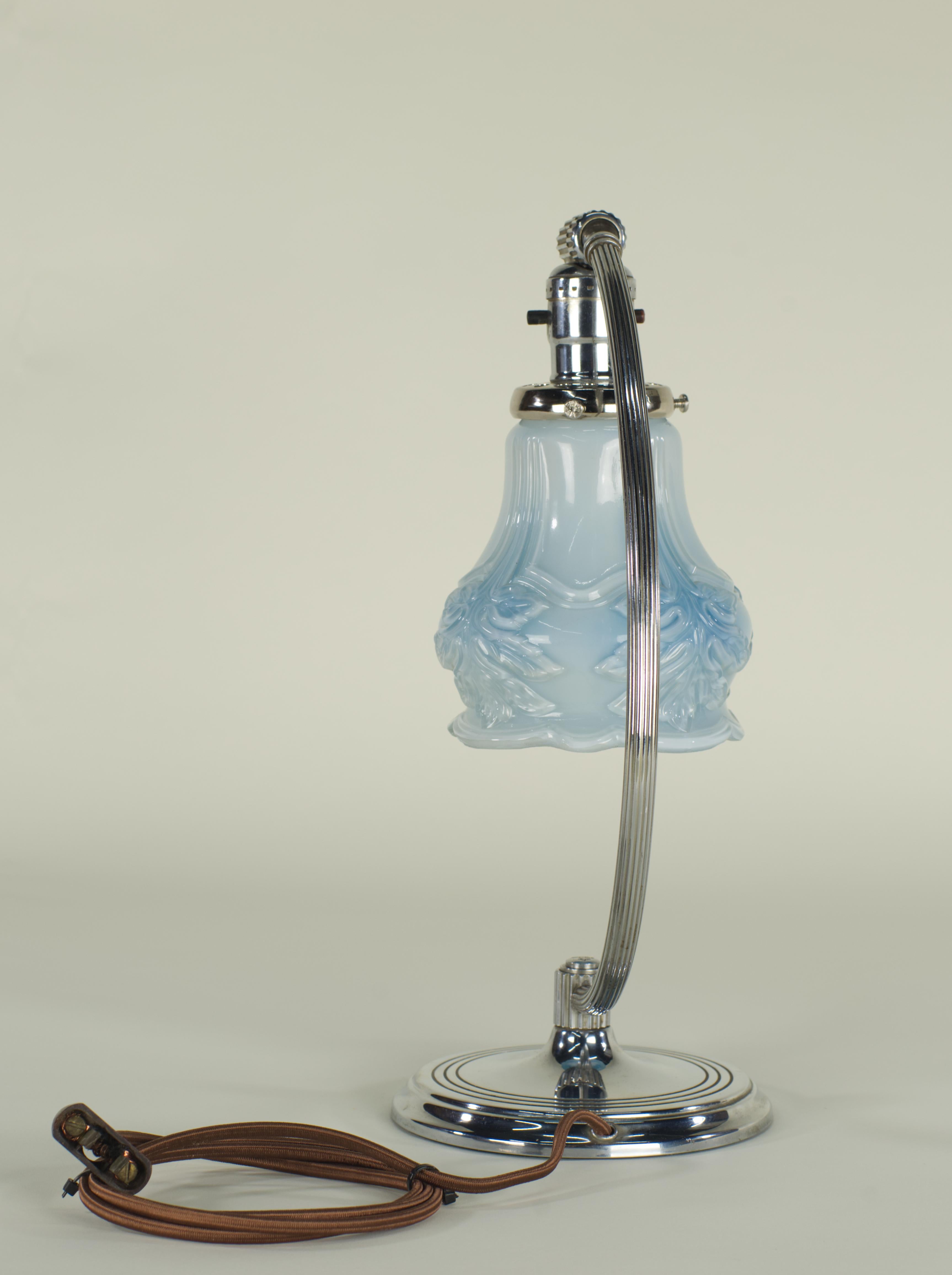 Lampe de table Art Déco Chase chromée en vente 1