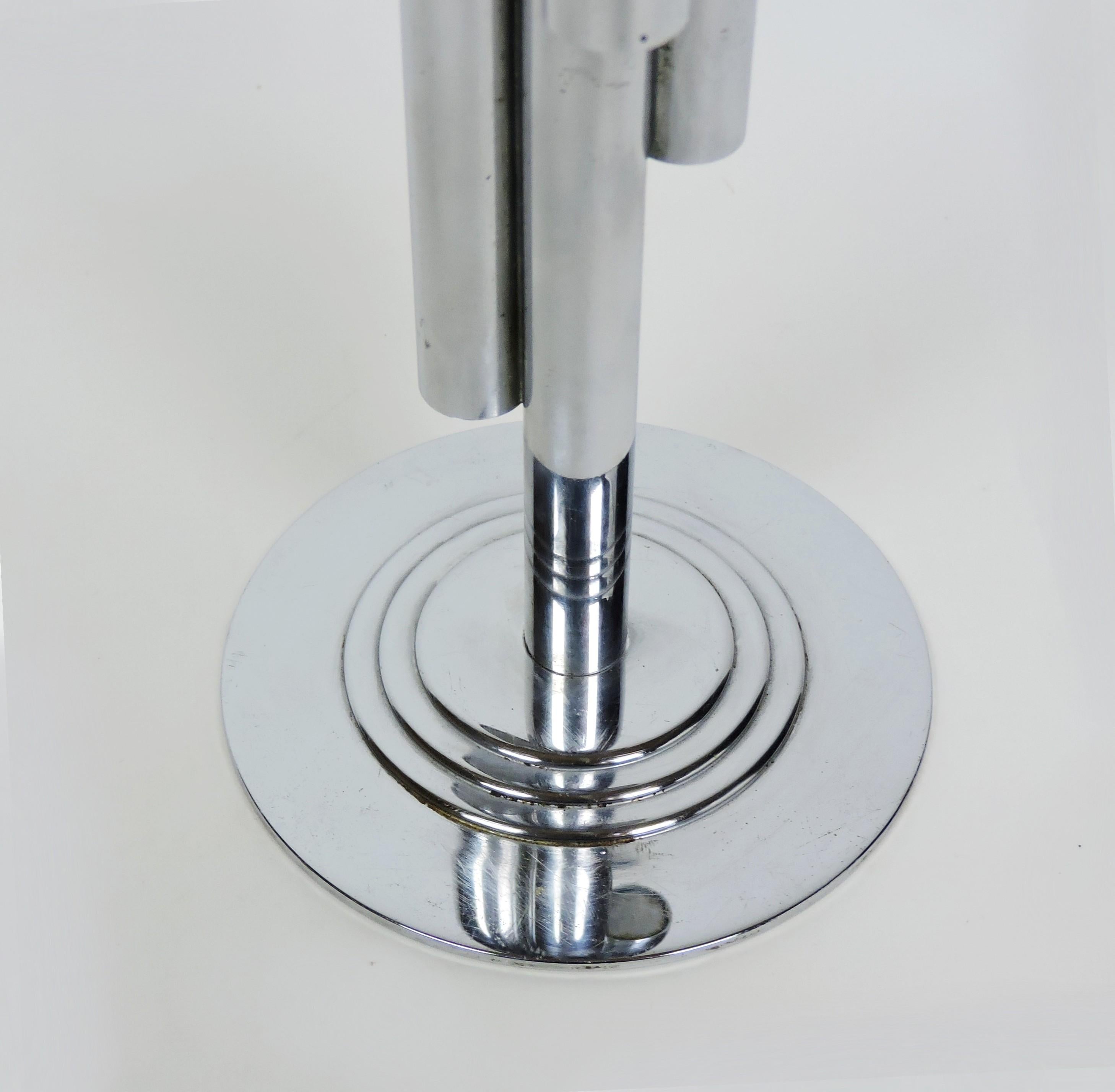 Metà XX secolo The Art of Chase Tubular Chrome Bud Vase di Ruth and William Gerth in vendita