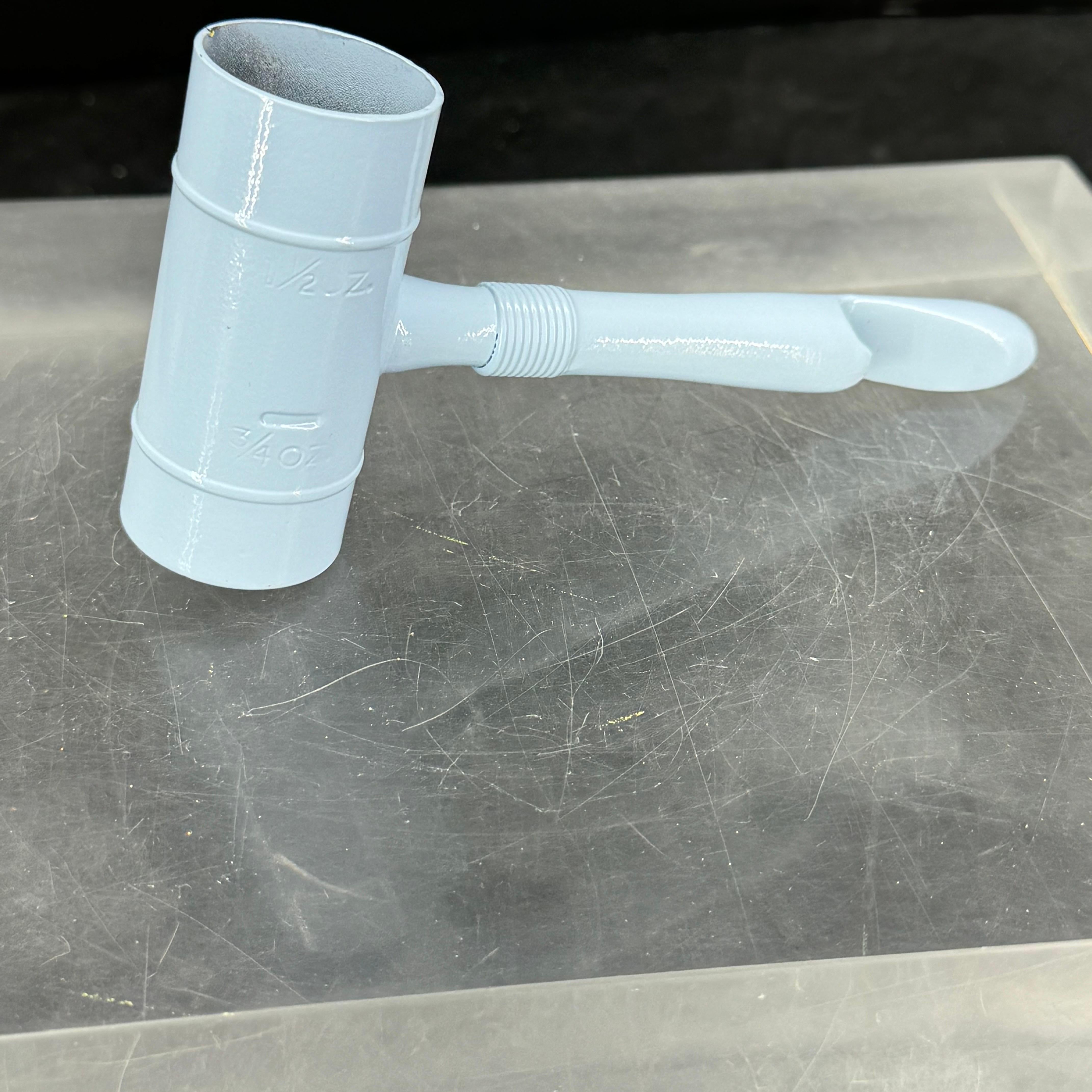 Vaso medidor de alcohol Art Decó Chase USA Barware, recubierto de polvo  Azul Hecho a mano en venta