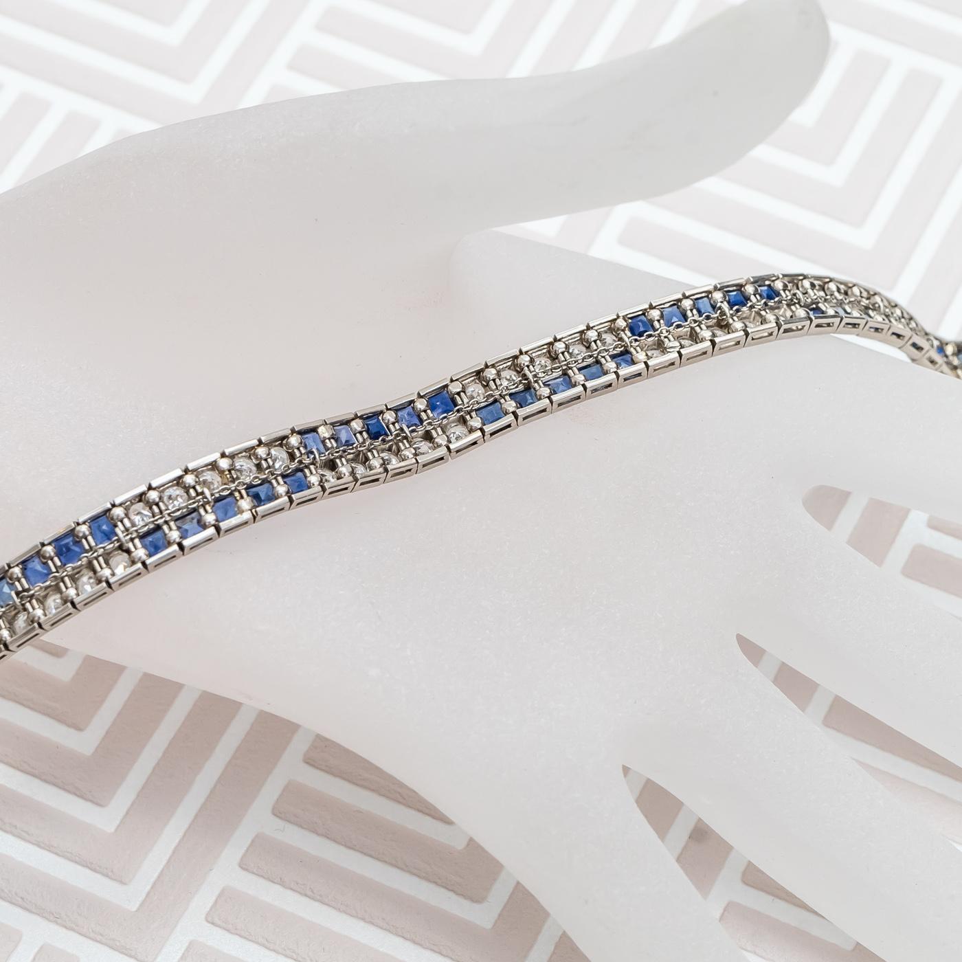 platinum sapphire bracelet