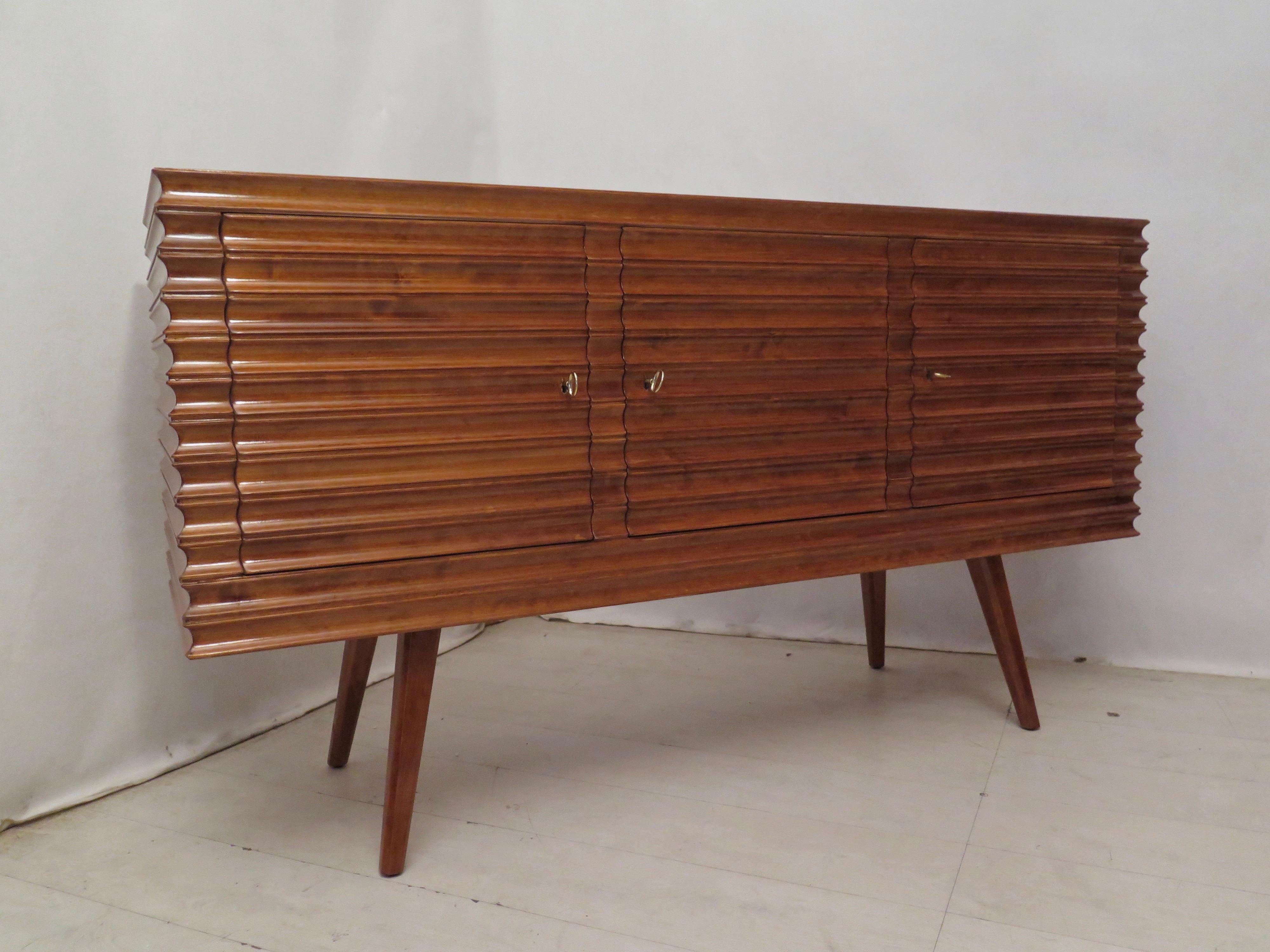 Art Deco Cherry Wood Italian Sideboards, 1950 13