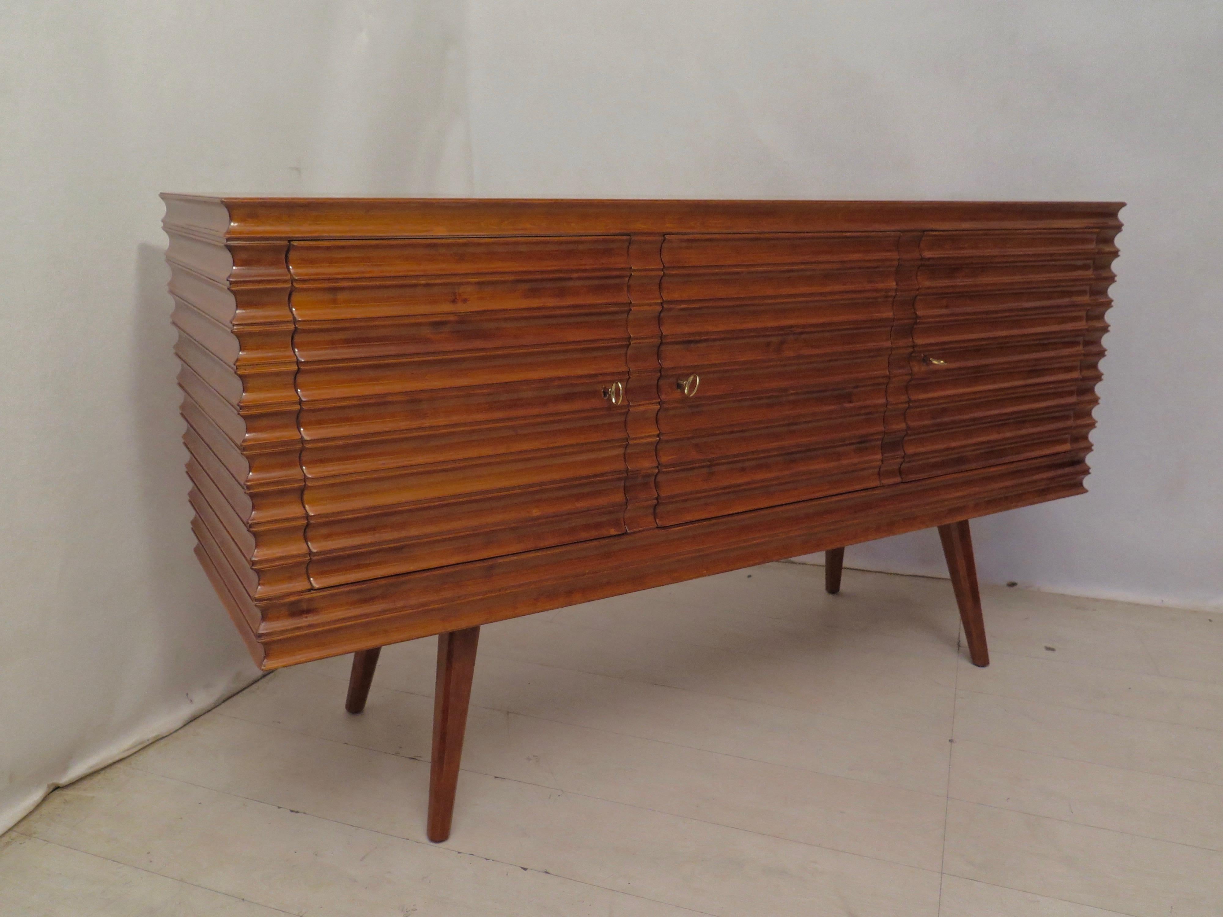 Art Deco Cherry Wood Italian Sideboards, 1950 1