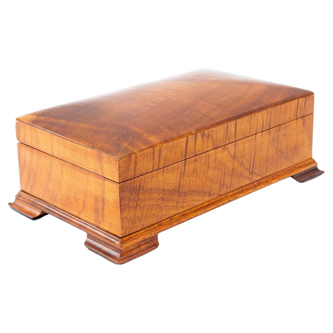 Art Deco Cherry wood Jewelry Box around 1920s