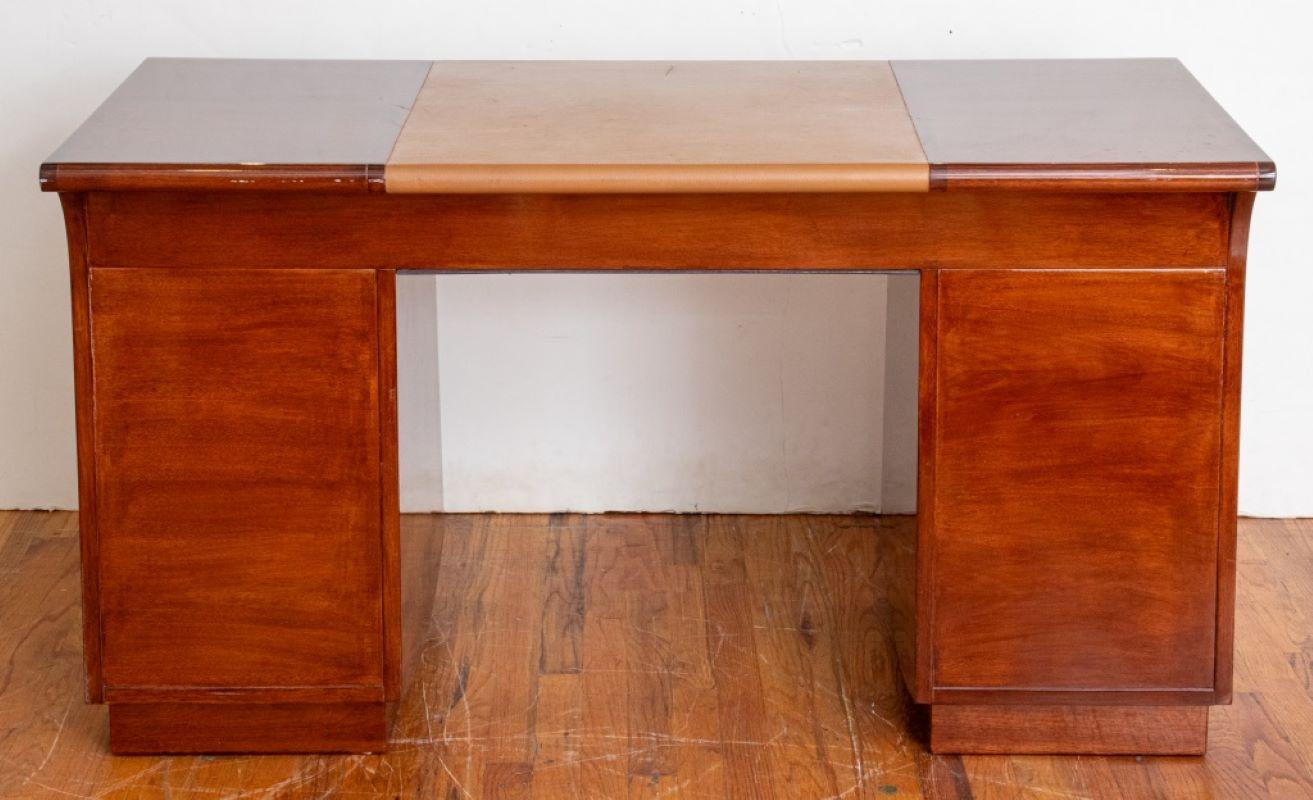 Art Deco Cherrywood Kneehole Desk For Sale 2
