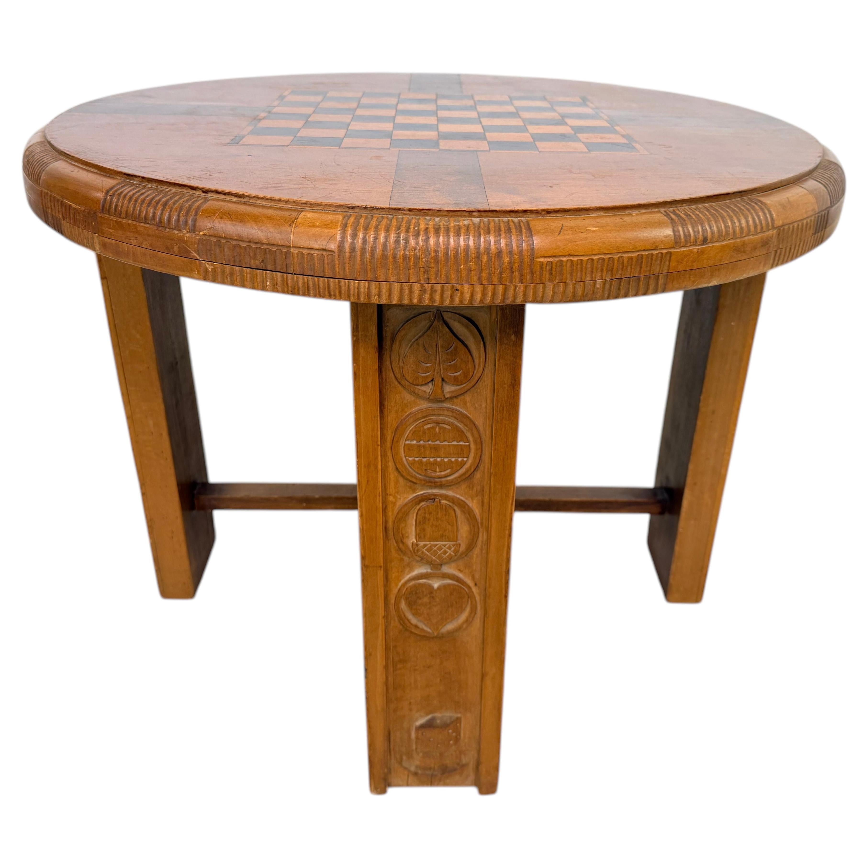 Art deco chess table For Sale