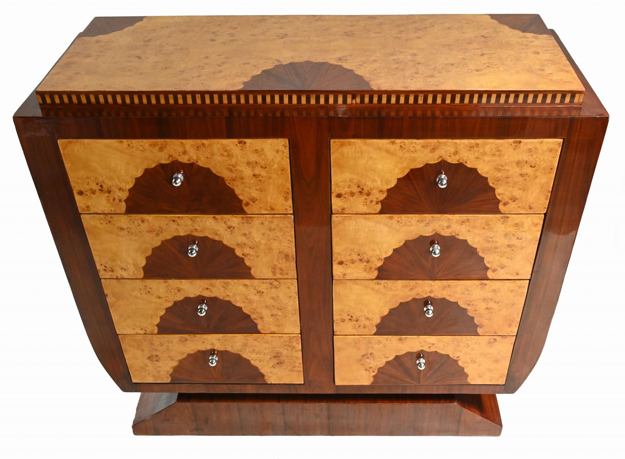 Art Deco Chest Drawers Vintage Roaring Twenties Commode In Good Condition For Sale In Potters Bar, GB