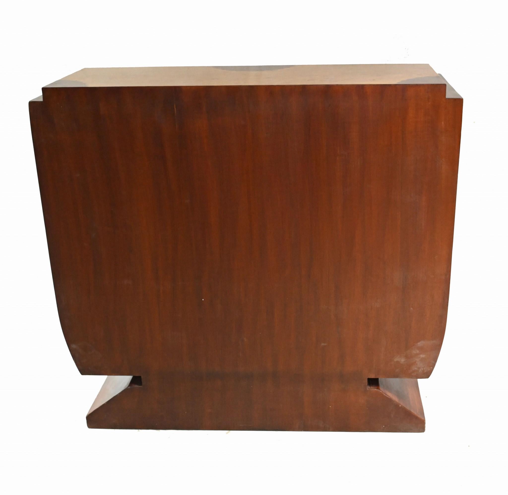 Late 20th Century Art Deco Chest Drawers Vintage Roaring Twenties Commode For Sale