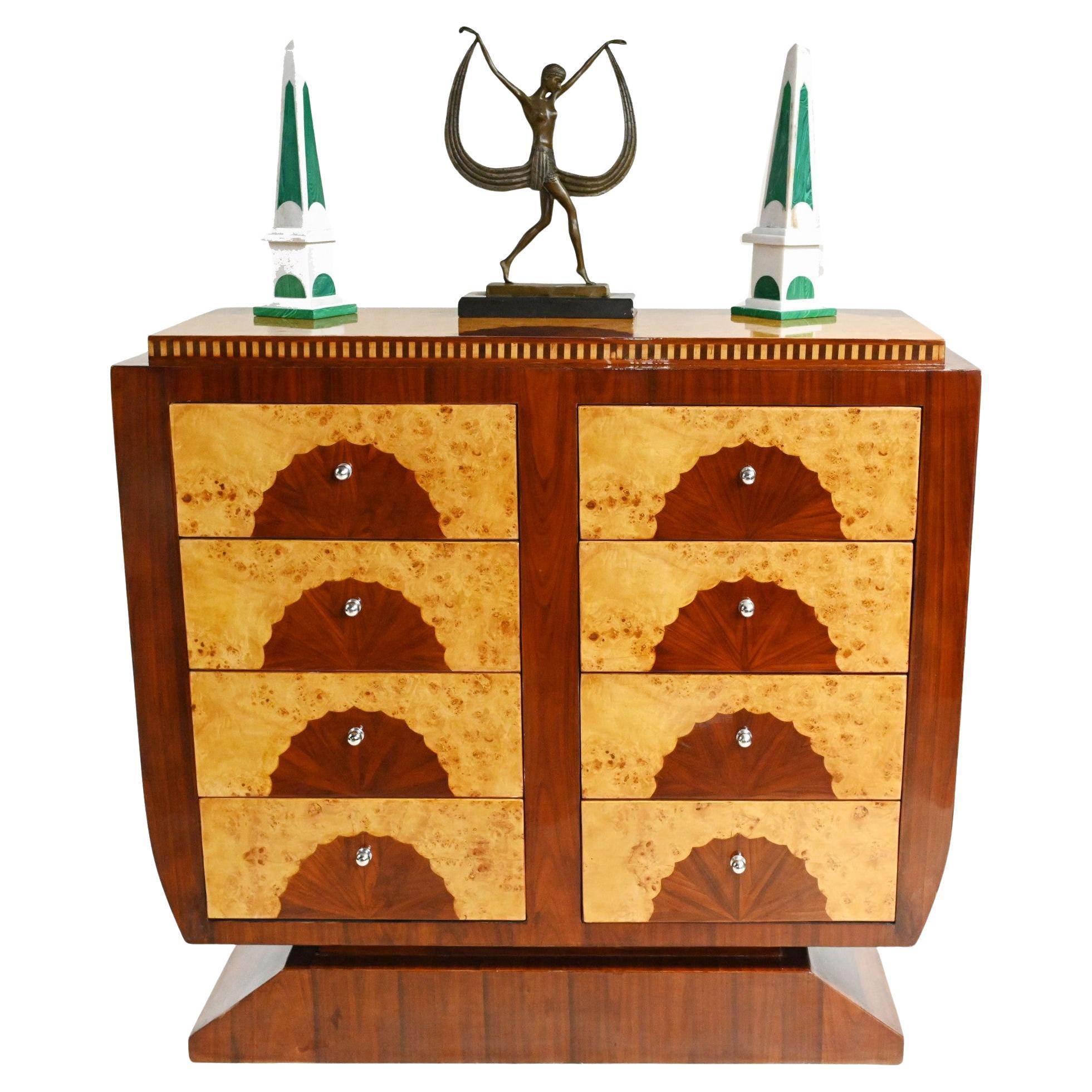 Art Deco Chest Drawers Vintage Roaring Twenties Commode For Sale
