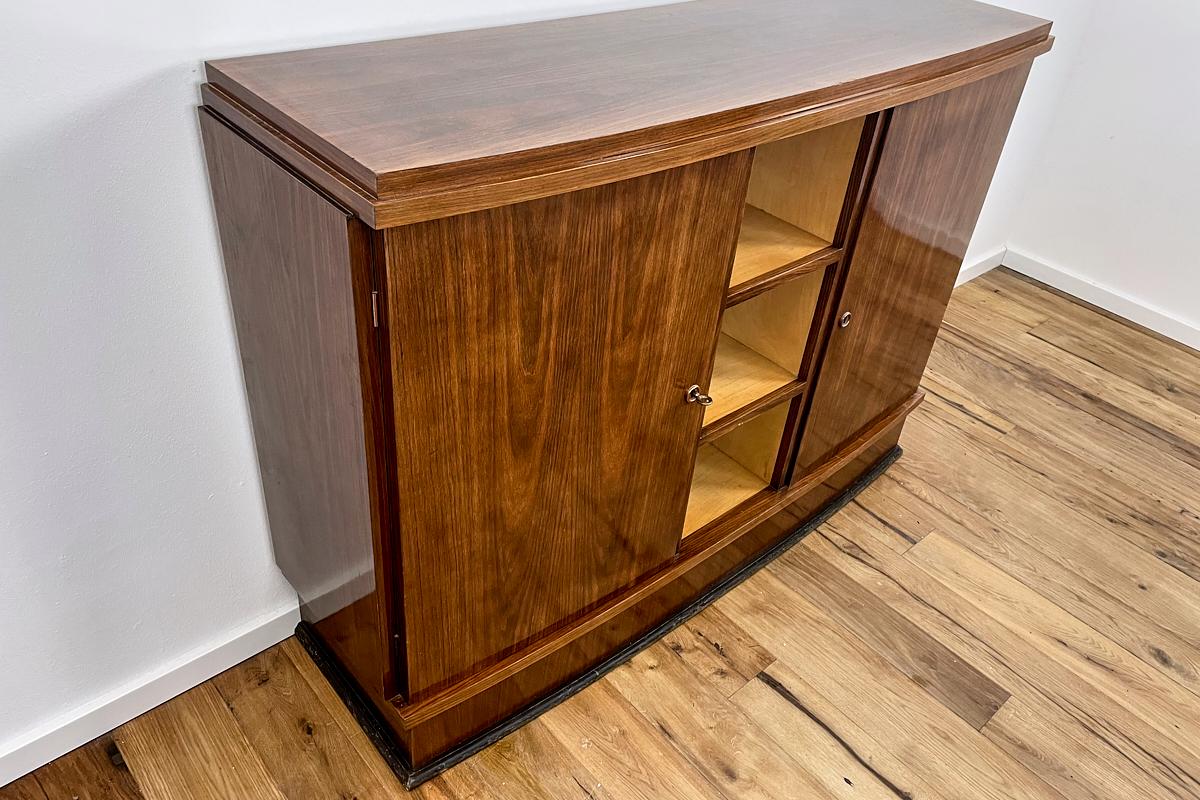 French Art Deco Chest of Drawers / Bar in Rosewood from France around 1935 For Sale