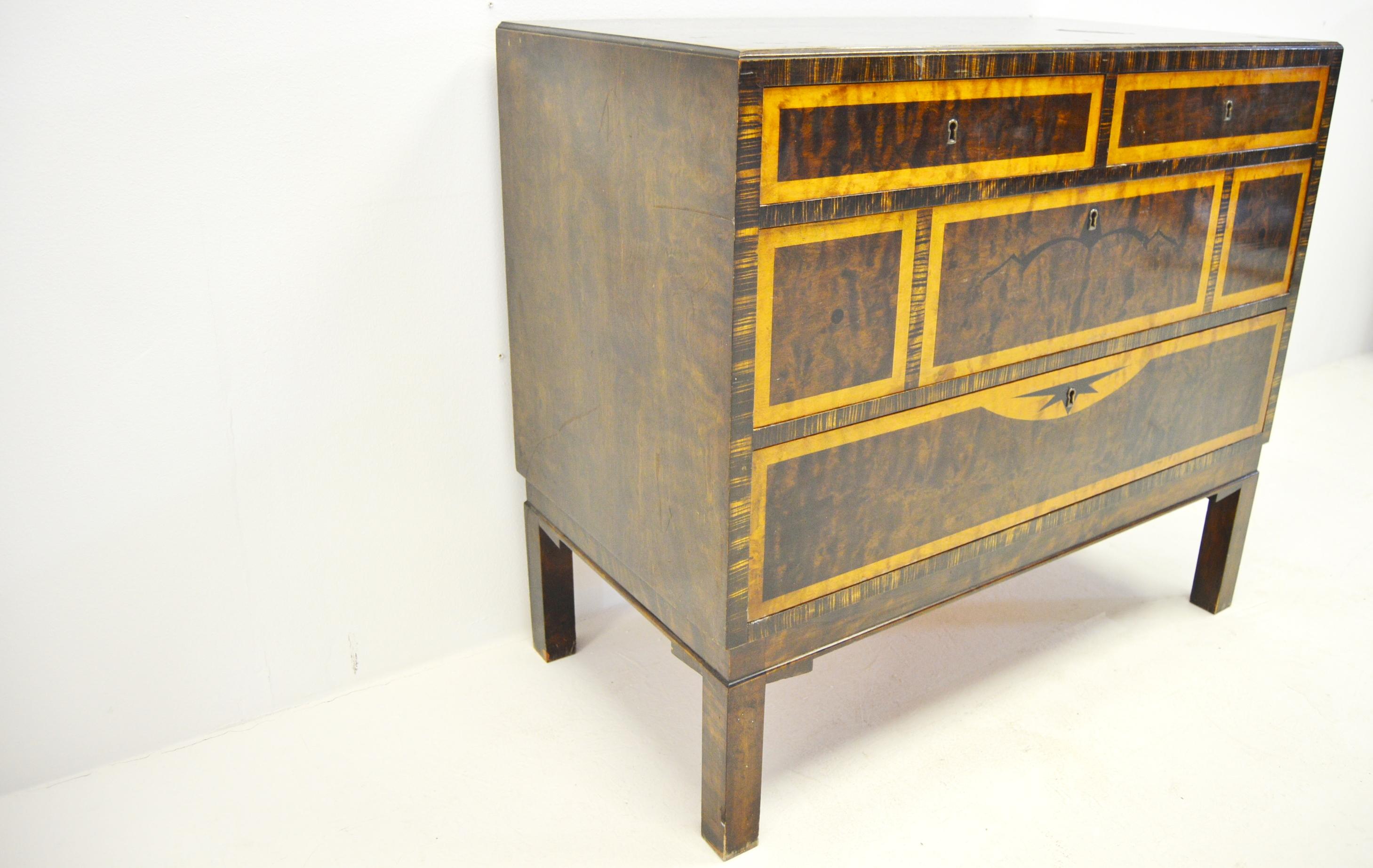 Art Deco Chest of Drawers by Carl Malmsten In Good Condition For Sale In Alvesta, SE