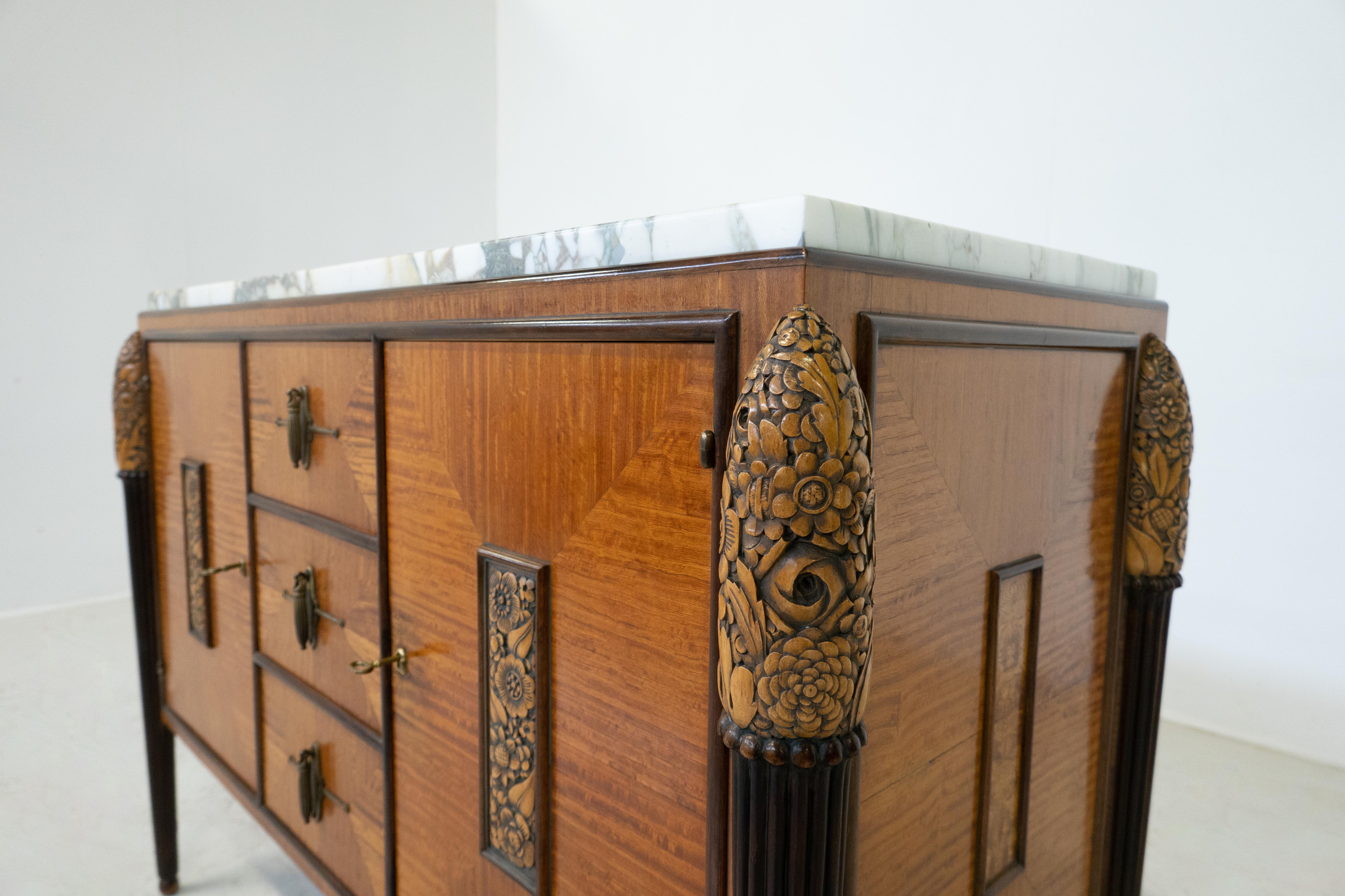 French Art Deco Chest of Drawers by Paul Follot, France For Sale