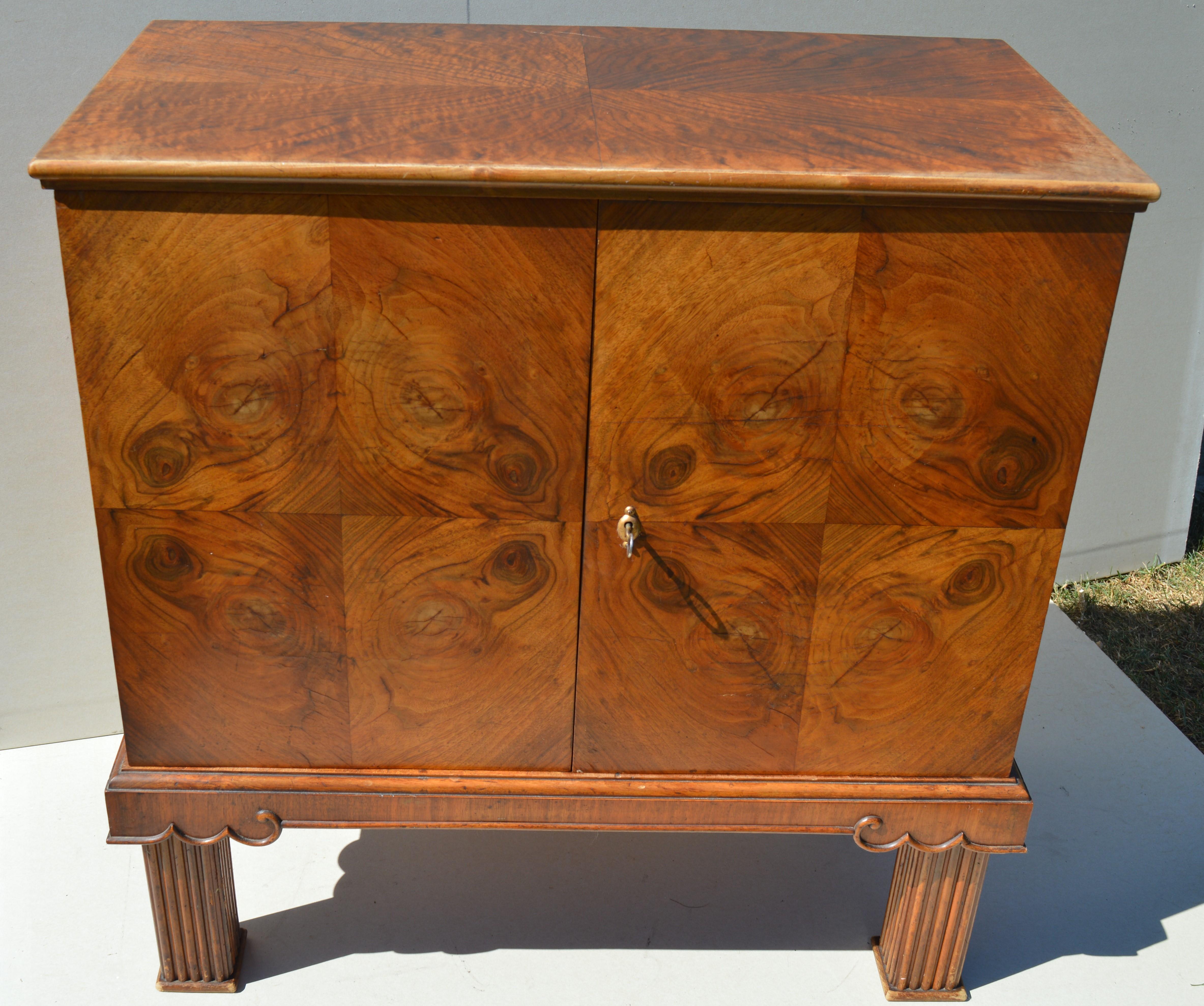 Wood Art Deco Chest of Drawers, Commode, 1920s