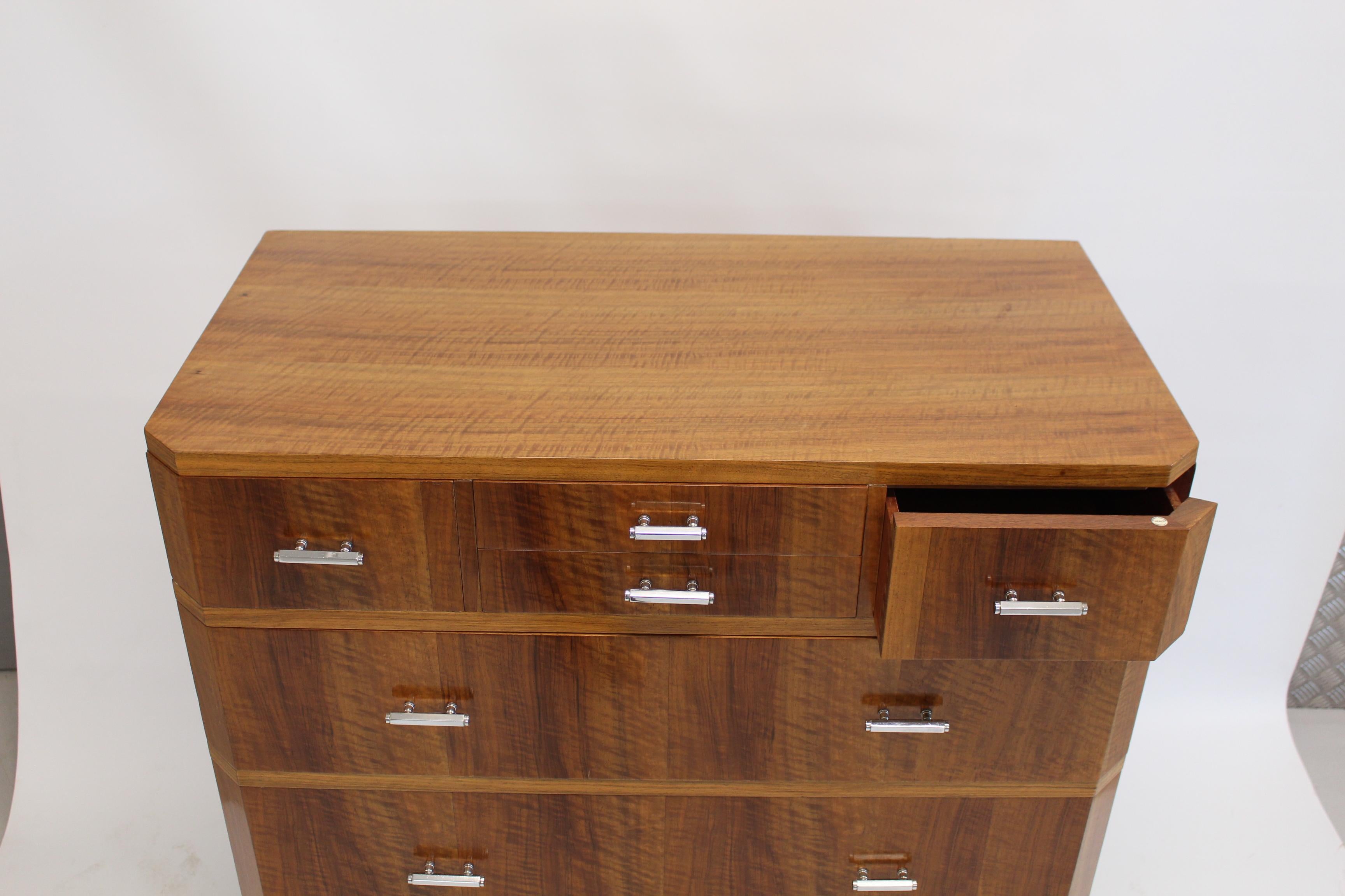English Art Deco Chest of Drawers