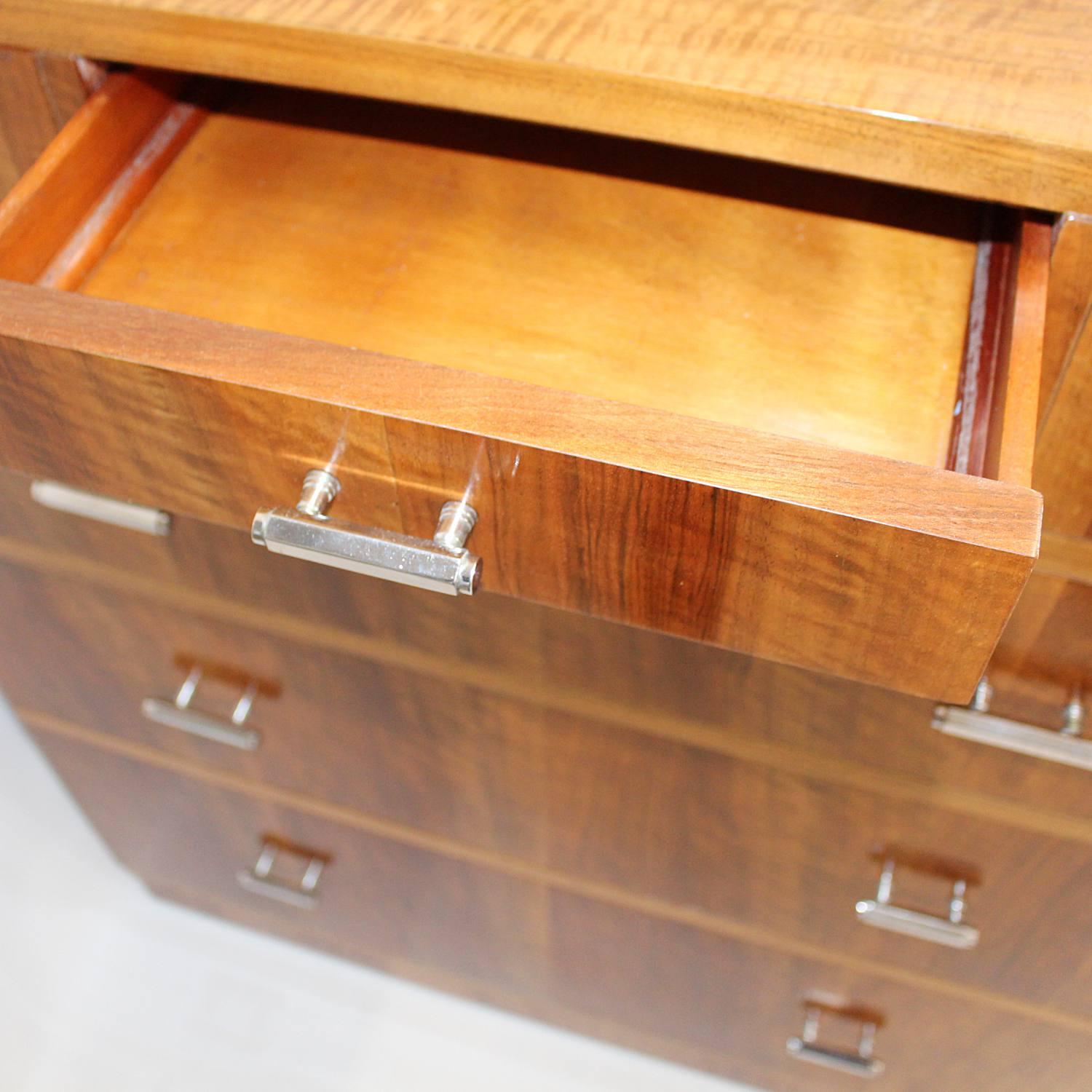 Polished Art Deco Chest of Drawers