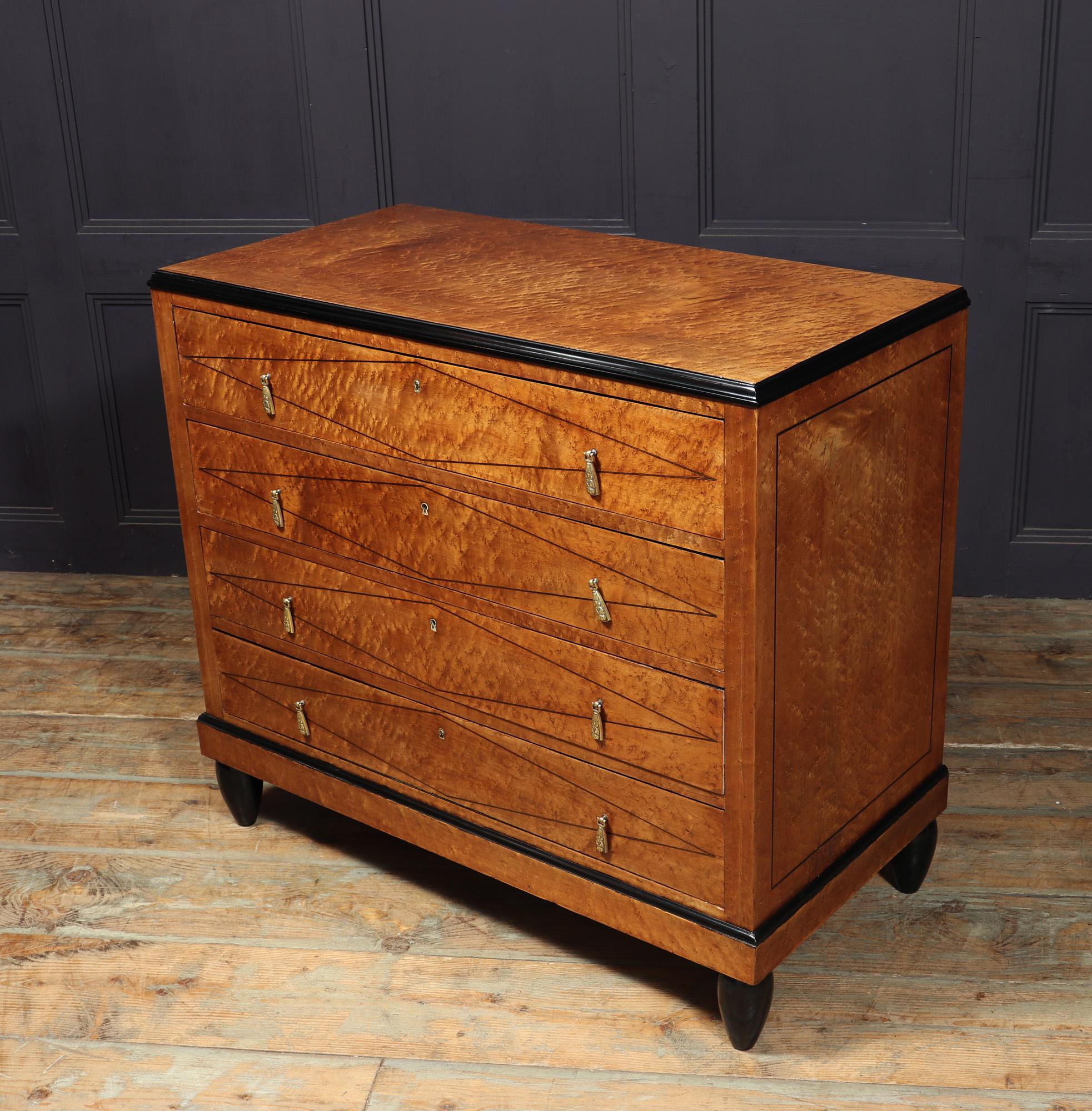 Art Deco Chest of Drawers in Birds Eye Maple 4